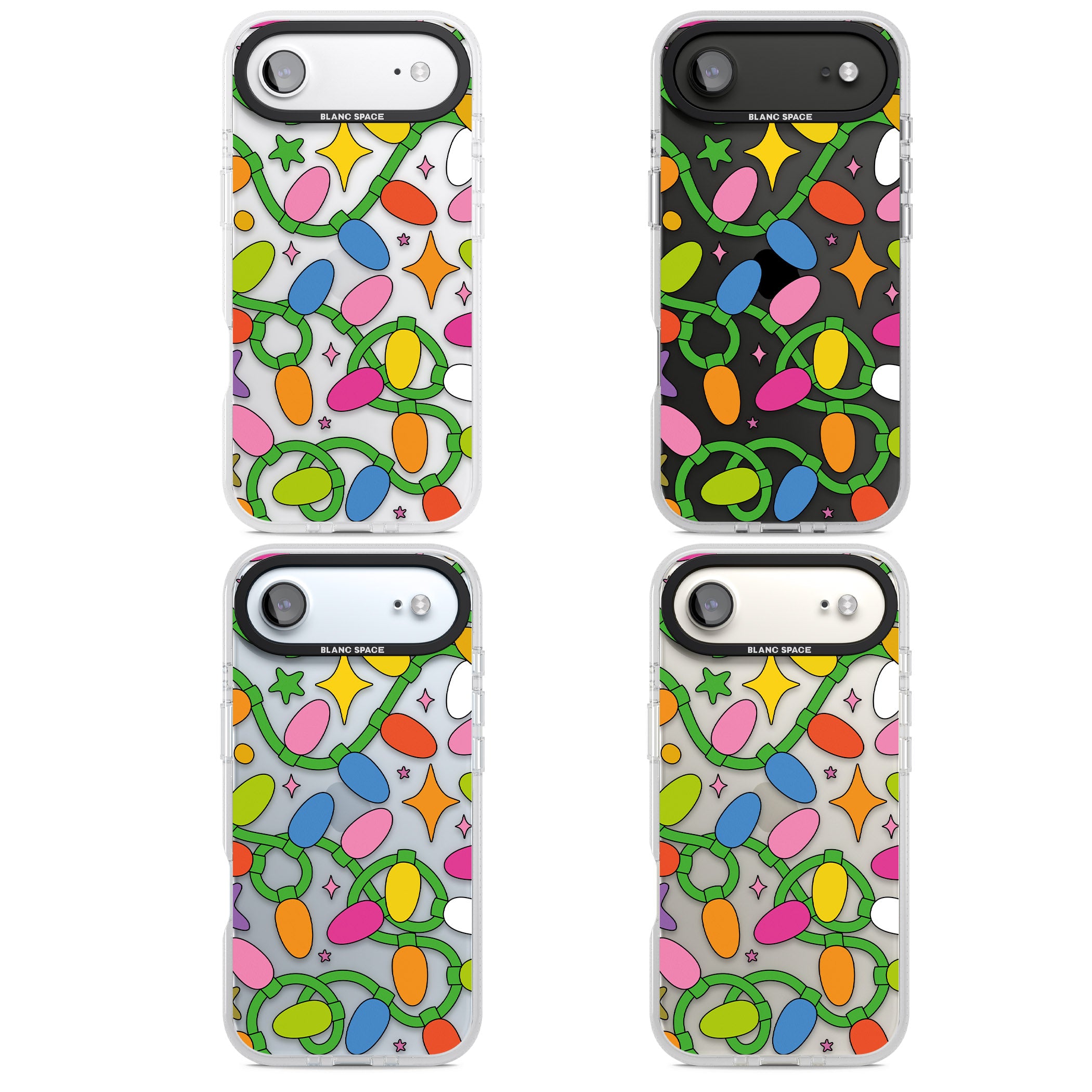 Festive Lights Pattern iPhone 17 Air Impact Air Clear Phone Case APT Impact Protection