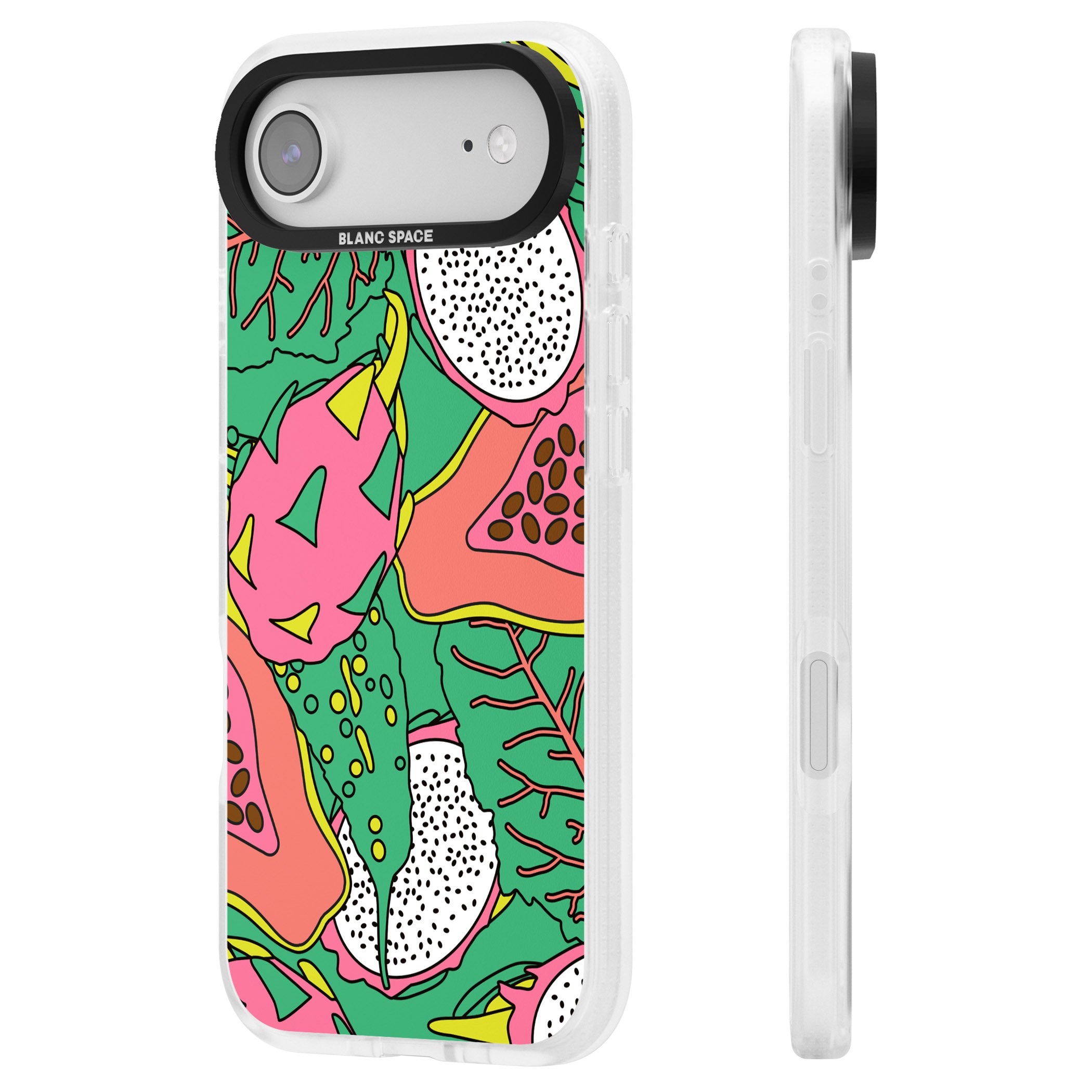 Psychedelic Salad iPhone 17 Air Impact Air Clear Phone Case Side Profile