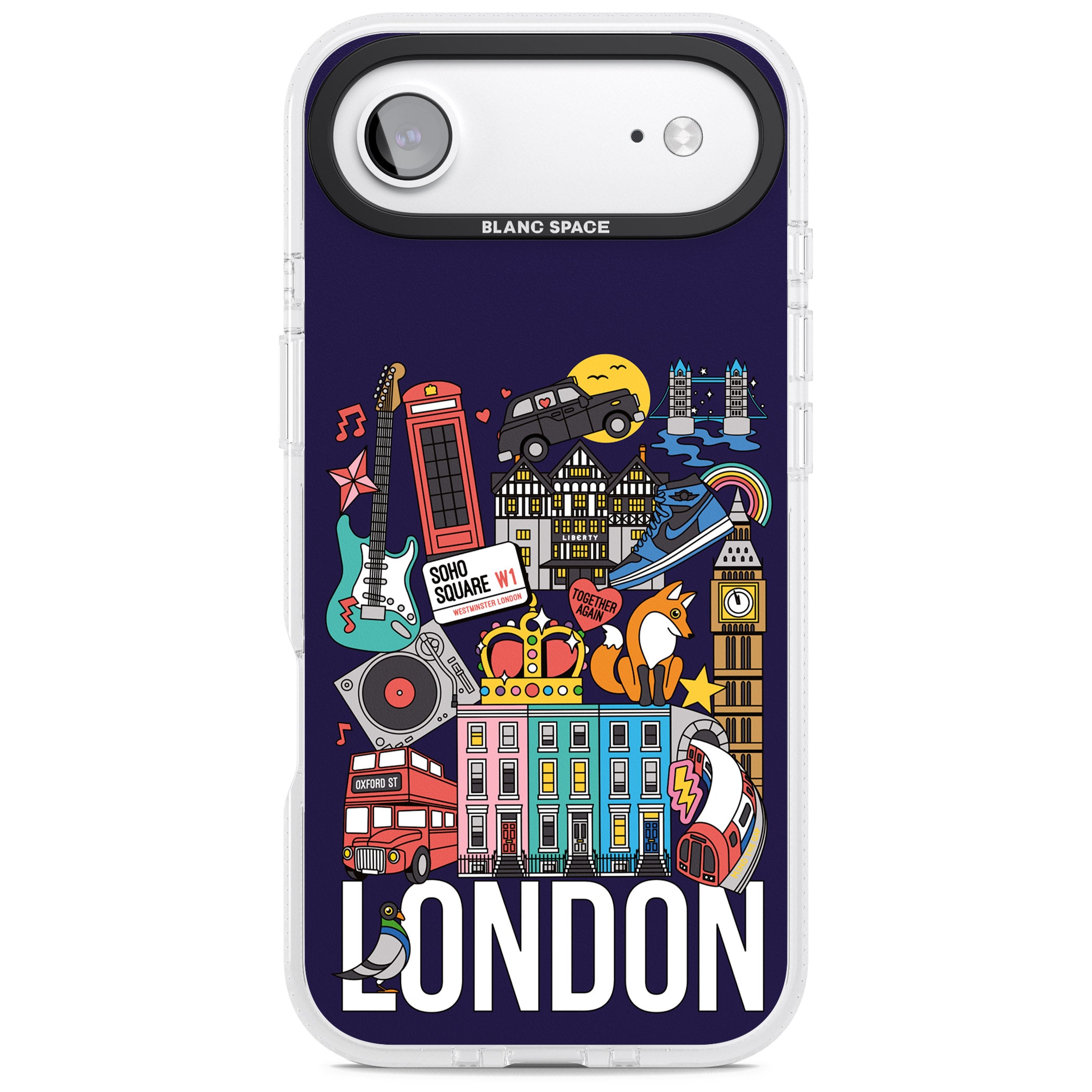 London Calling iPhone 17 Air Impact Air Clear Phone Case
