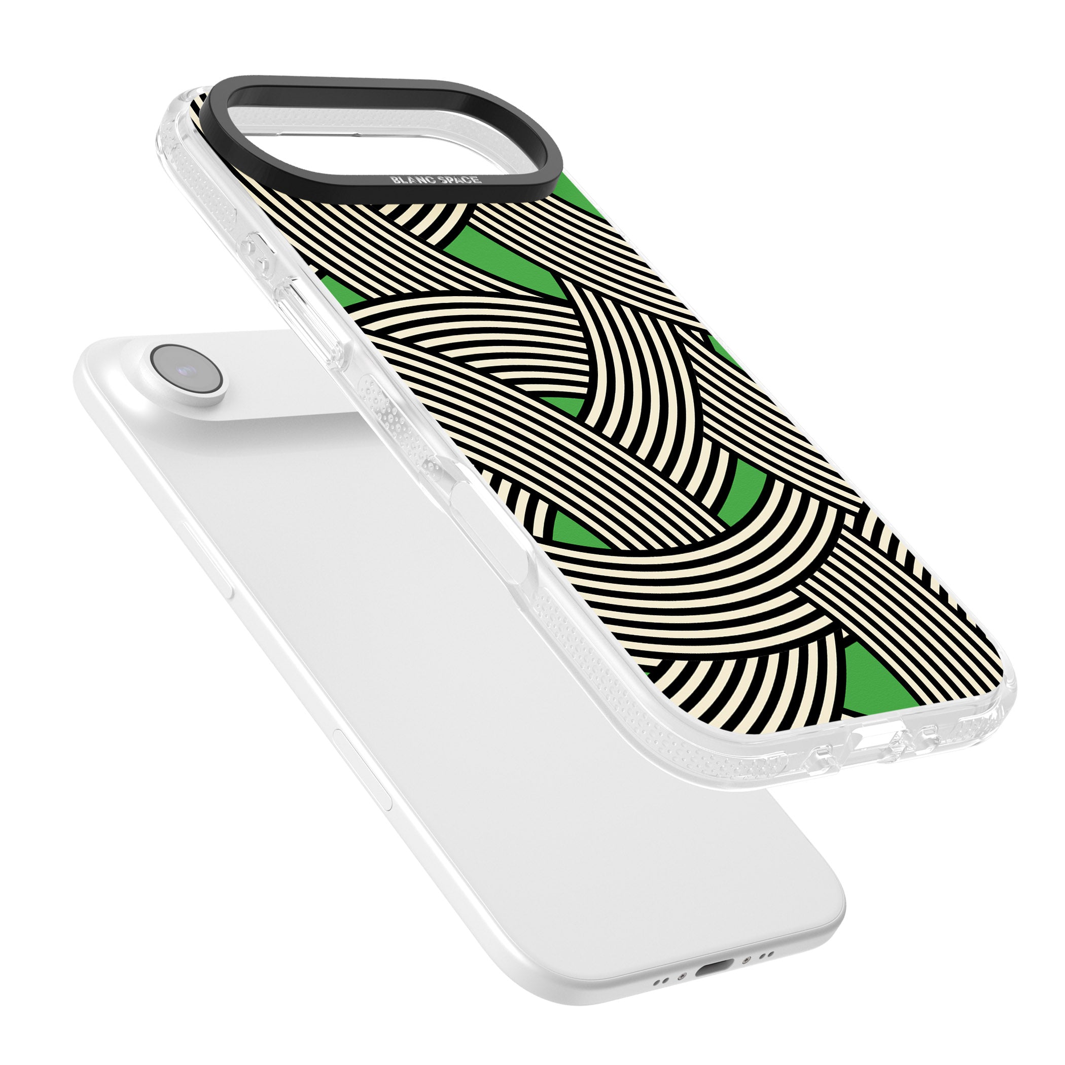 Green Optic Waves iPhone 17 Air Impact Air Clear Phone Case Colours