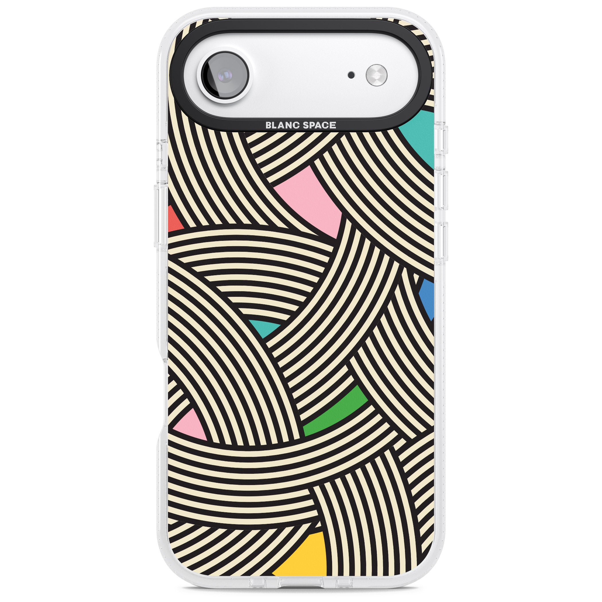 Multicolour Optic Waves iPhone 17 Air Impact Air Clear Phone Case