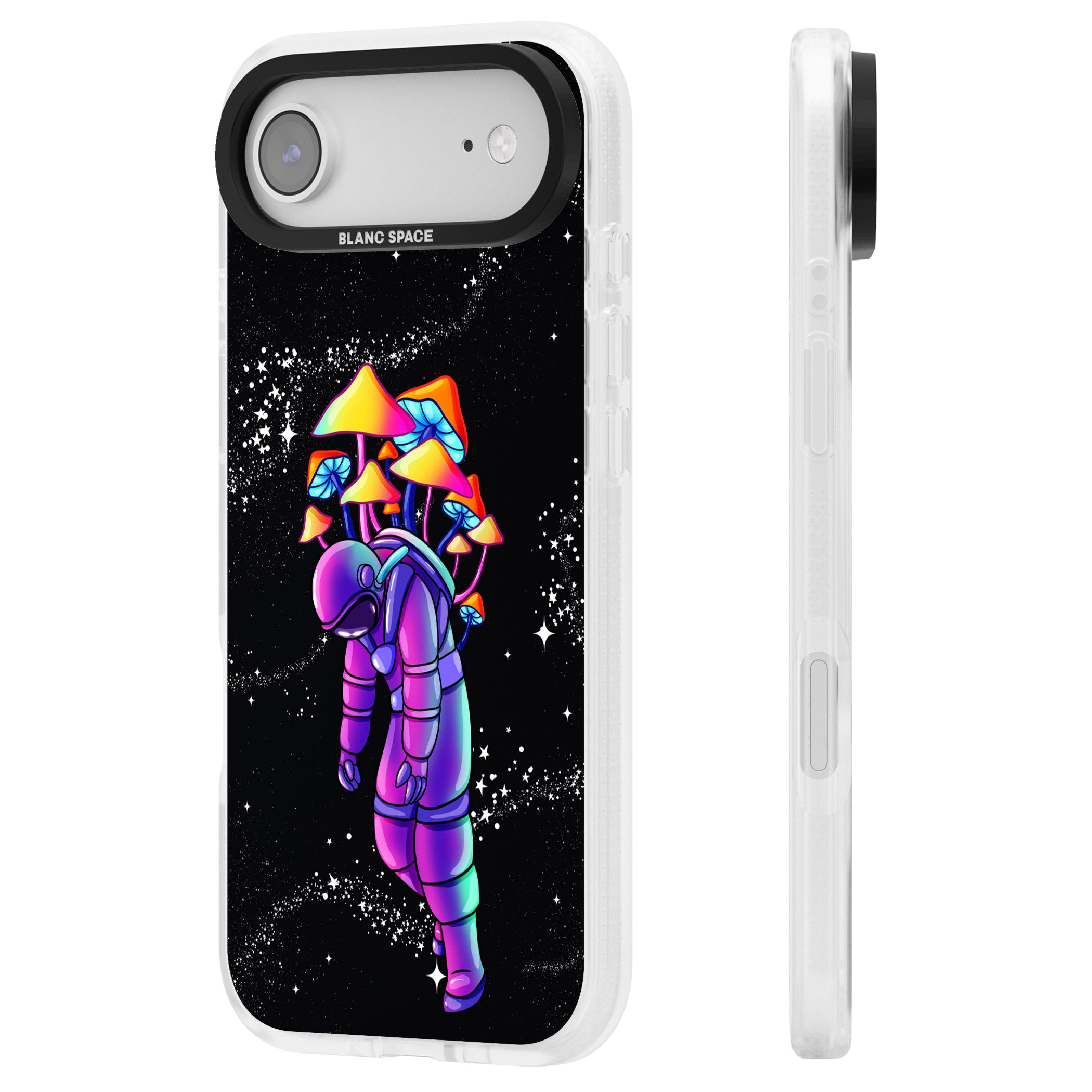 Space Mutation iPhone 17 Air Impact Air Clear Phone Case Side Profile