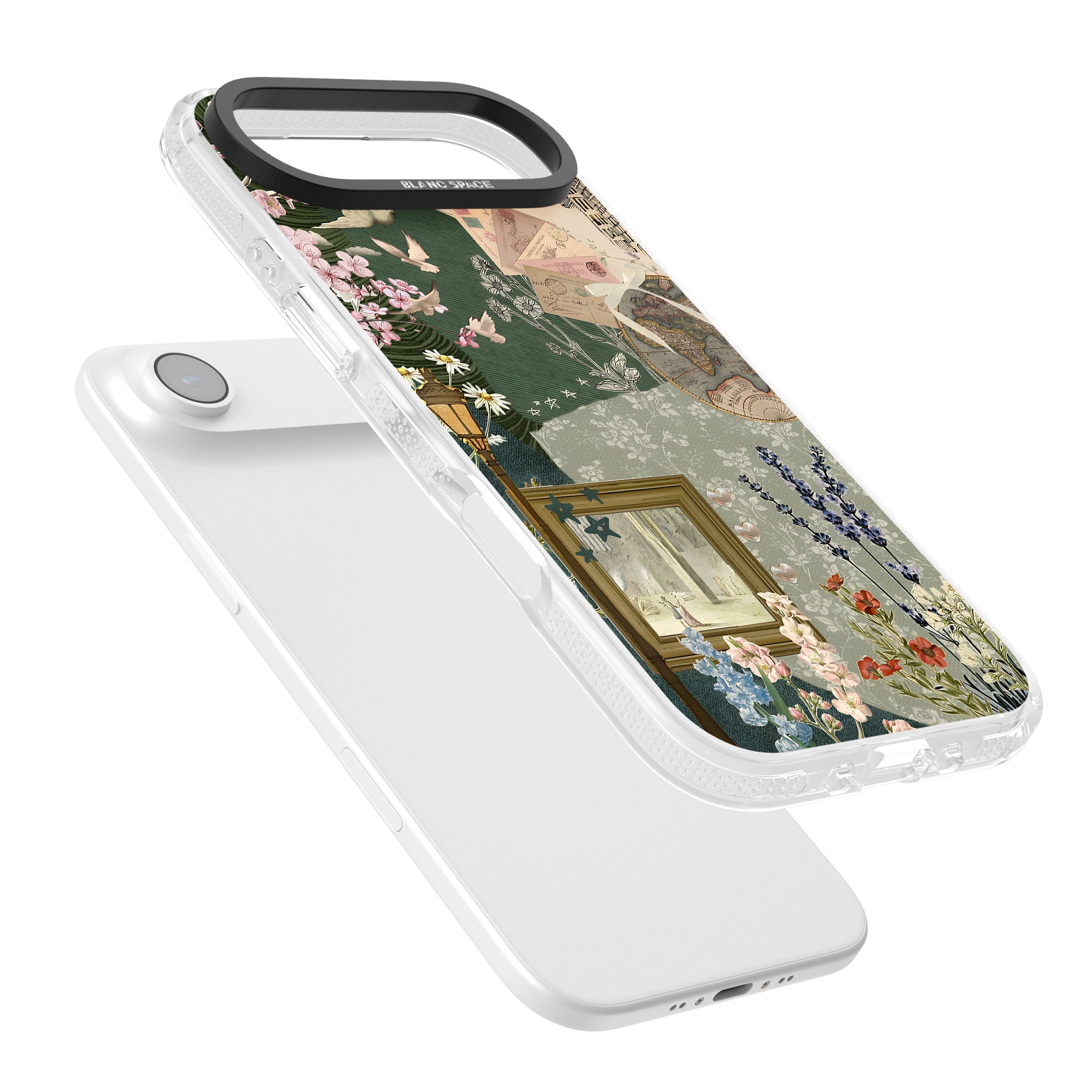 Vintage Spring Collage iPhone 17 Air Impact Air Clear Phone Case Colours