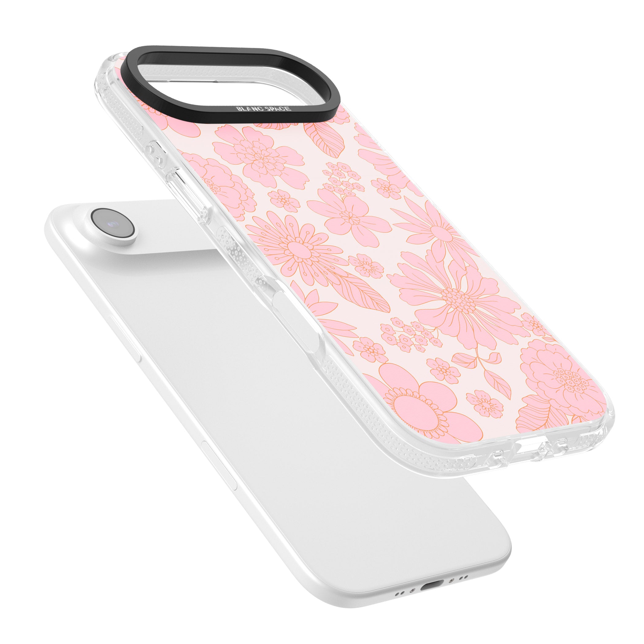 Gentle Pink Flowers iPhone 17 Air Impact Air Clear Phone Case Colours