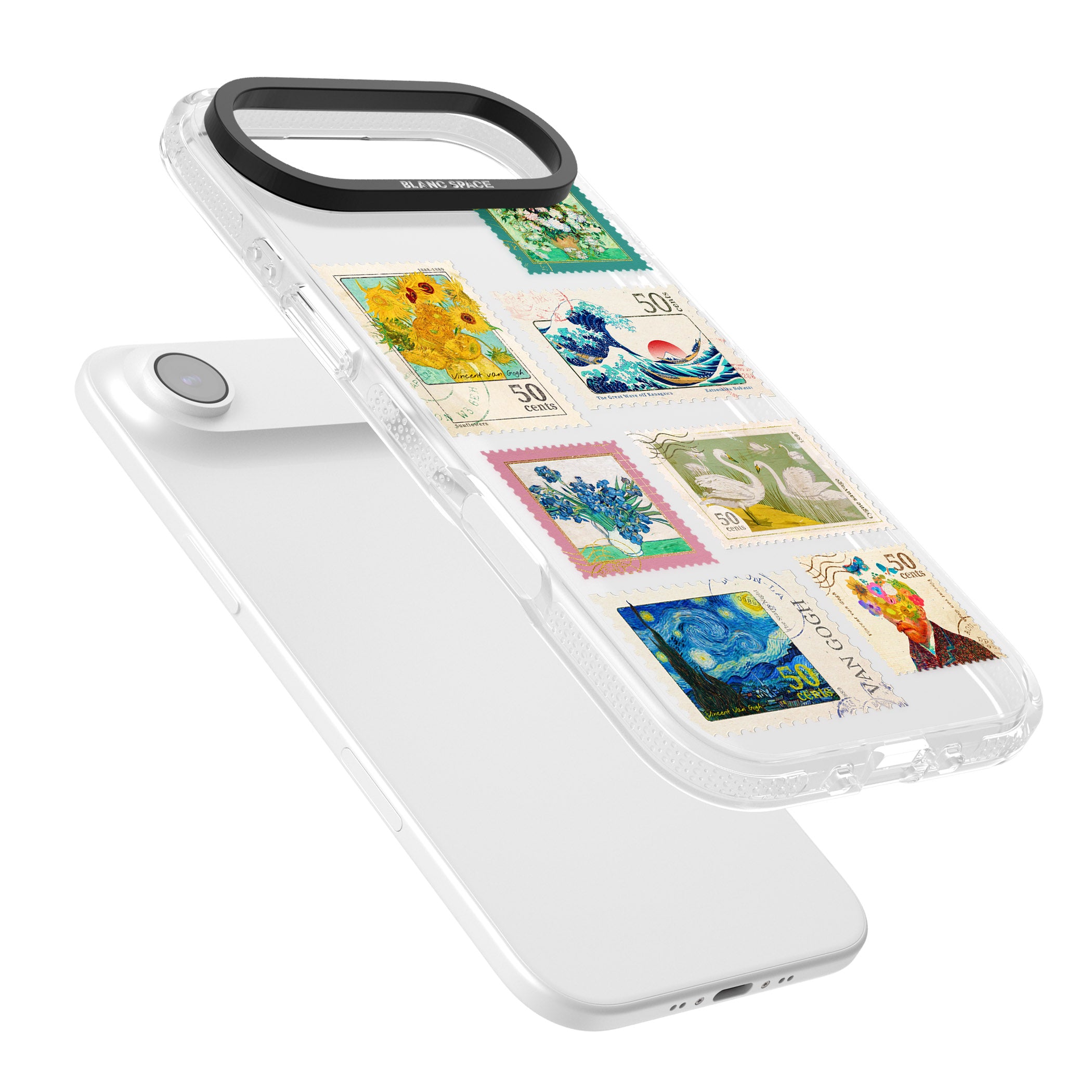Vintage Art Stamps iPhone 17 Air Impact Air Clear Phone Case Colours