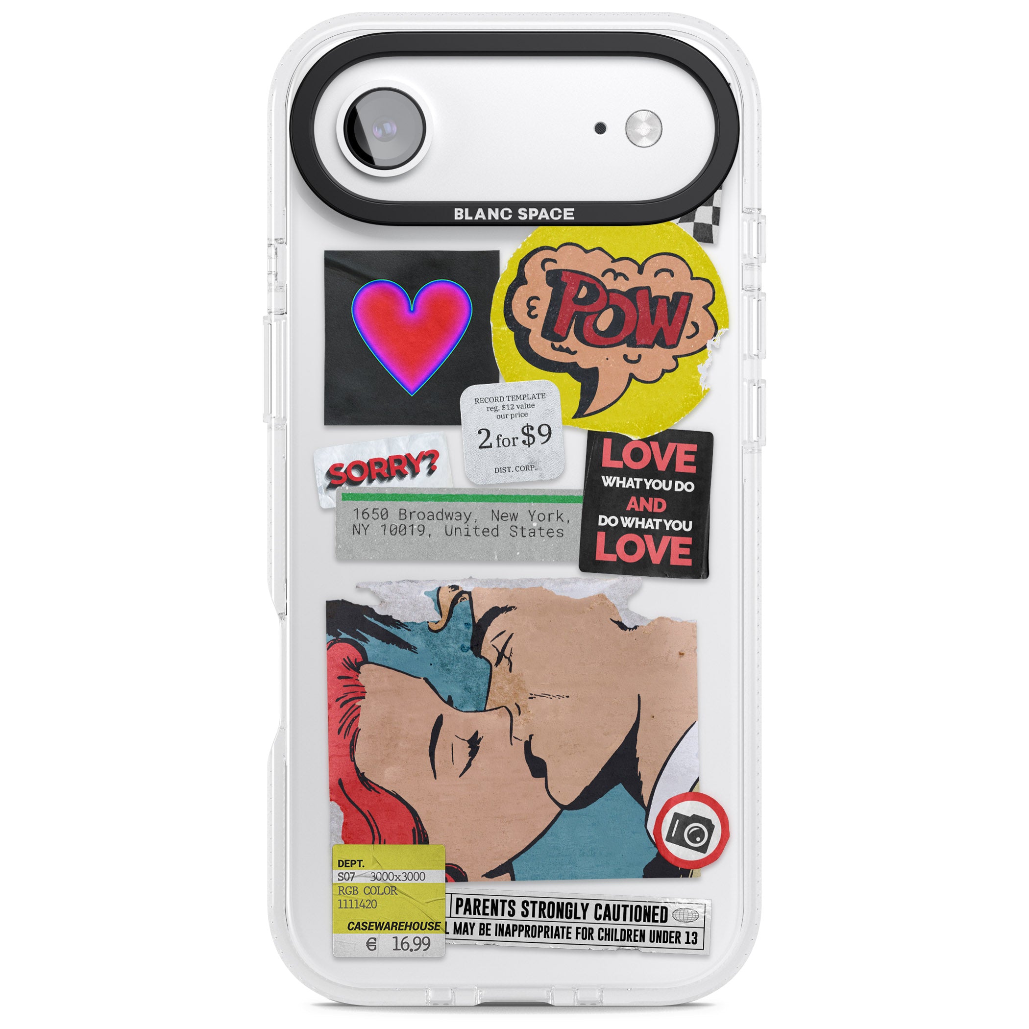 Retro Sticker Mix iPhone 17 Air Impact Air Clear Phone Case