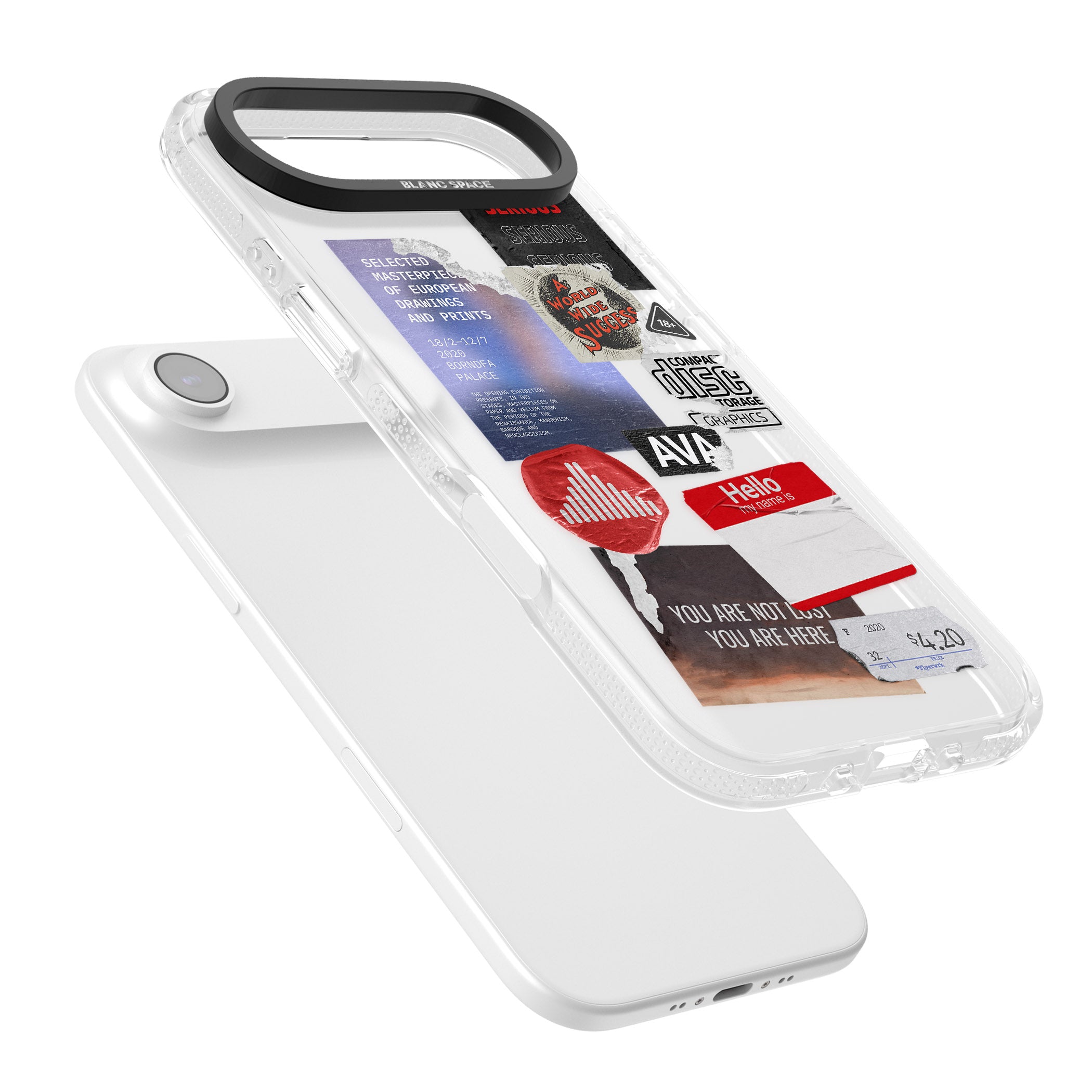 Red & Black Sticker Mix iPhone 17 Air Impact Air Clear Phone Case Colours