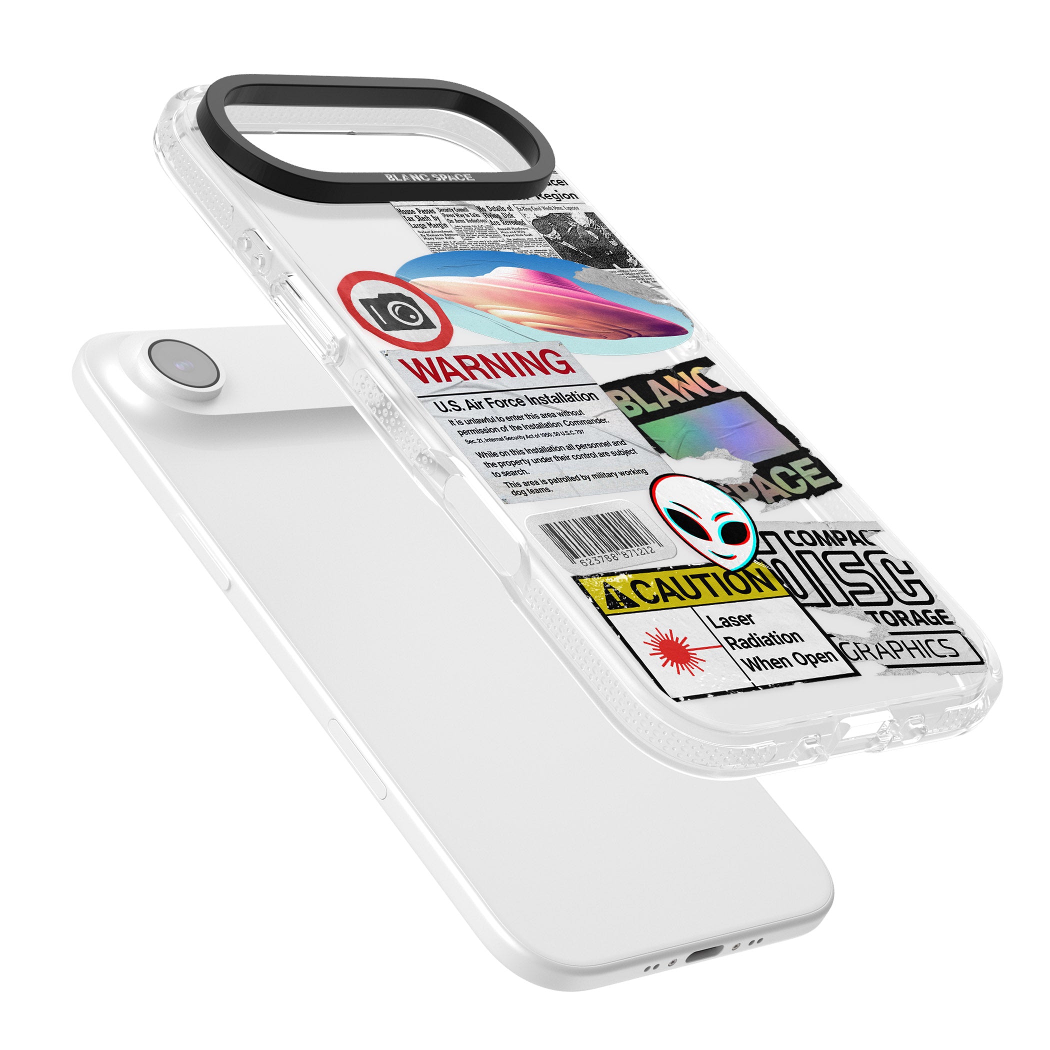 Cosmic Encounters iPhone 17 Air Impact Air Clear Phone Case Colours