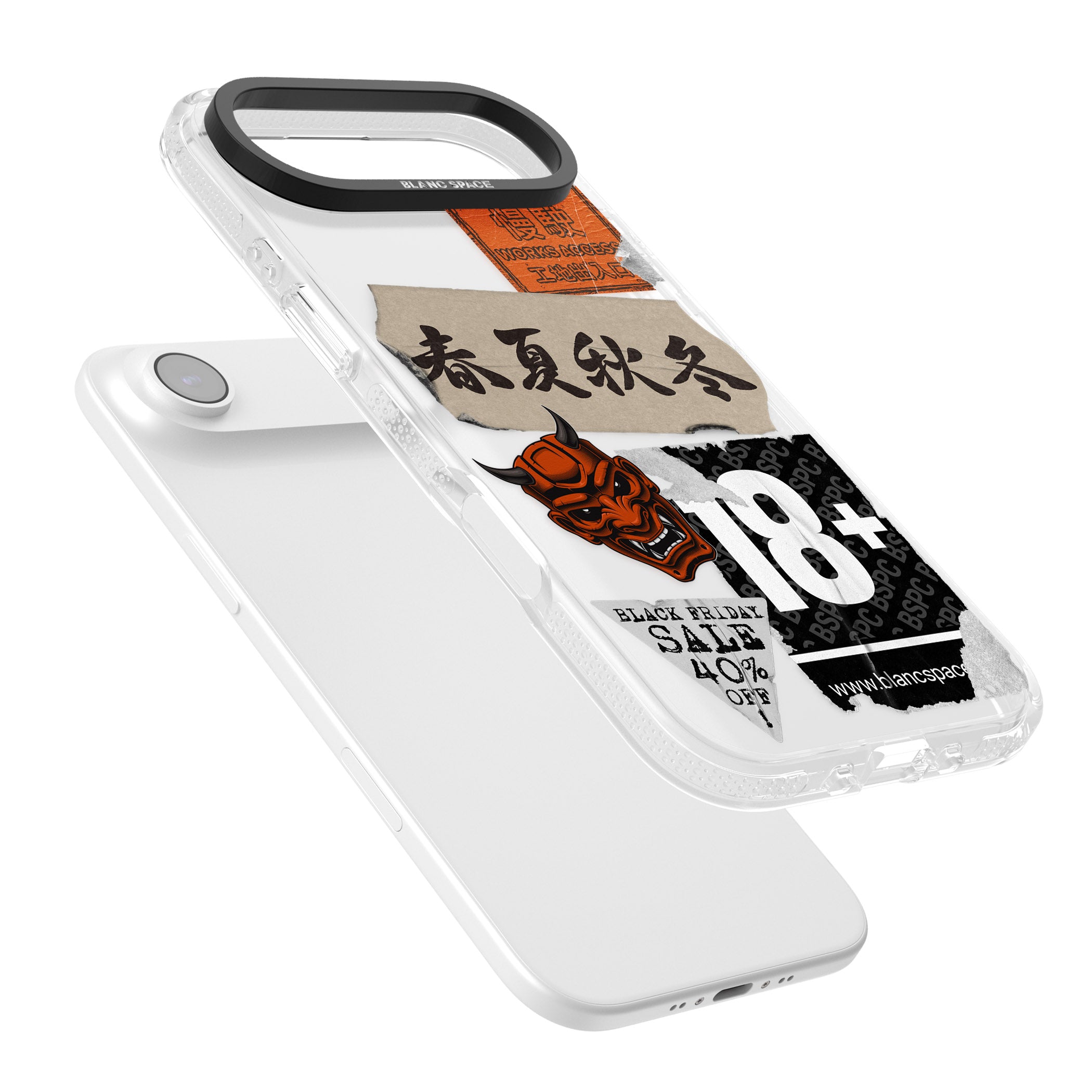 Asian Sticker Mix iPhone 17 Air Impact Air Clear Phone Case Colours