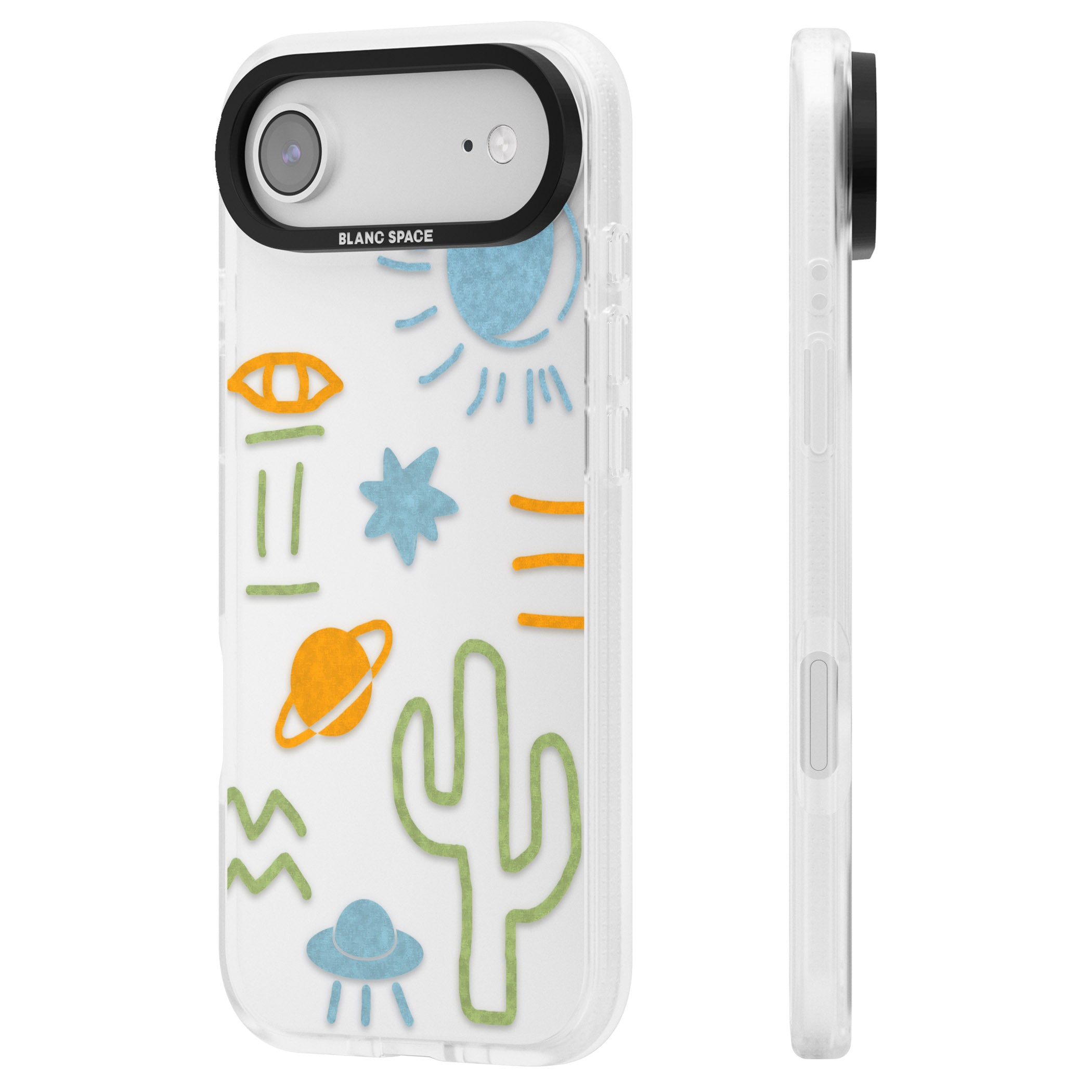 Summer Heat iPhone 17 Air Impact Air Clear Phone Case Side Profile