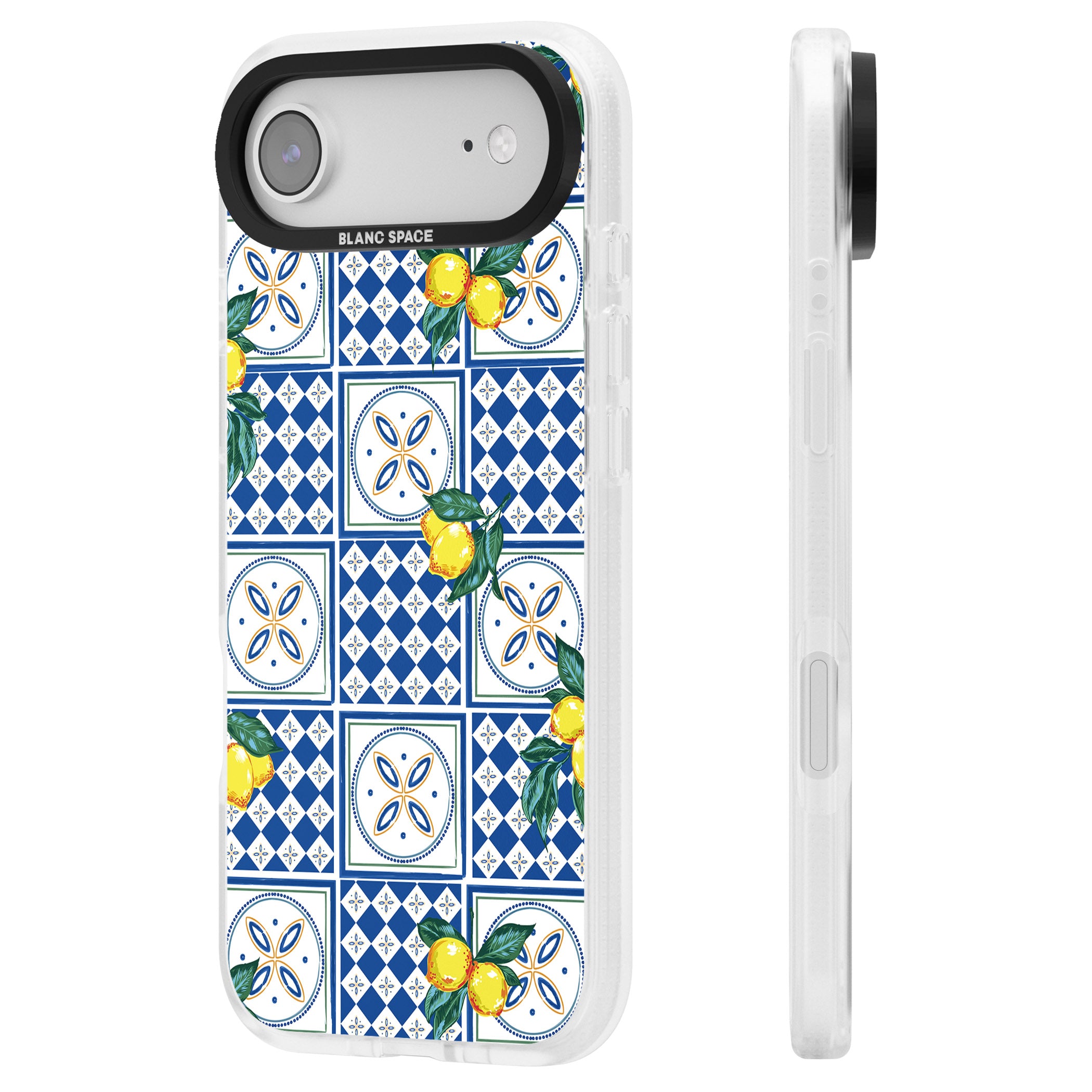 Lemon Tiles iPhone 17 Air Impact Air Clear Phone Case Side Profile