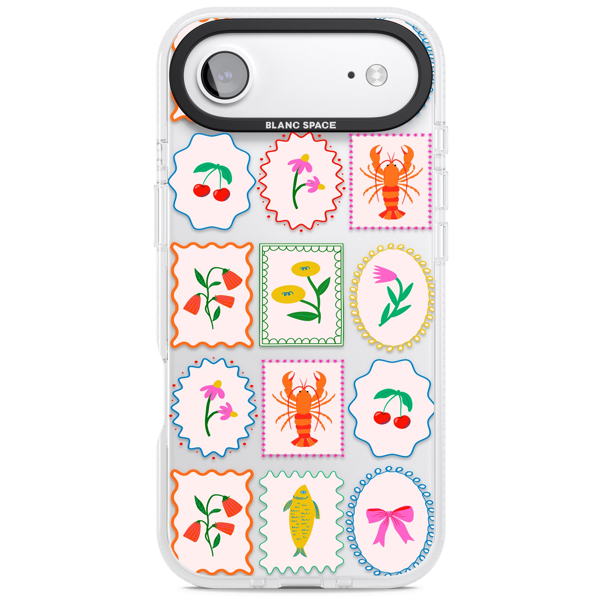 Floral Seafood Stamps iPhone 17 Air Impact Air Clear Phone Case
