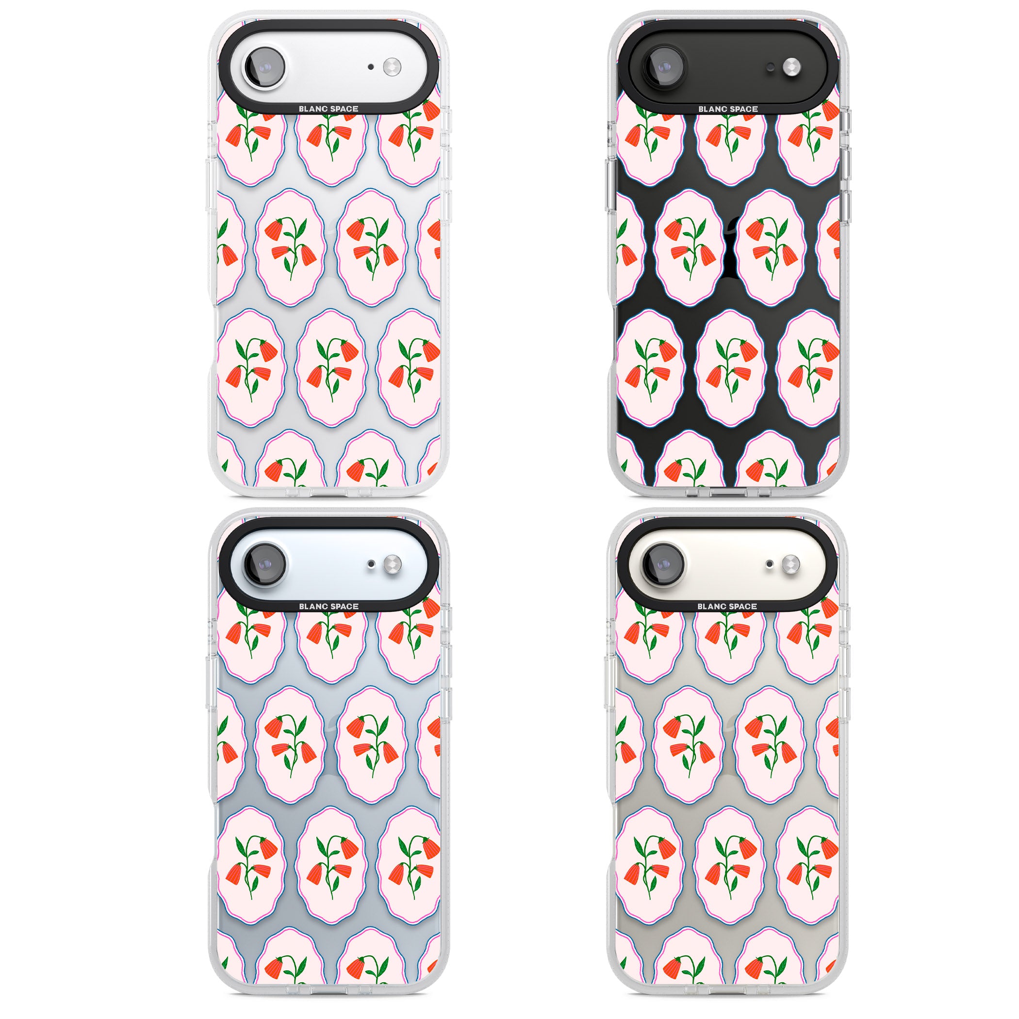 Rose Stamps iPhone 17 Air Impact Air Clear Phone Case APT Impact Protection