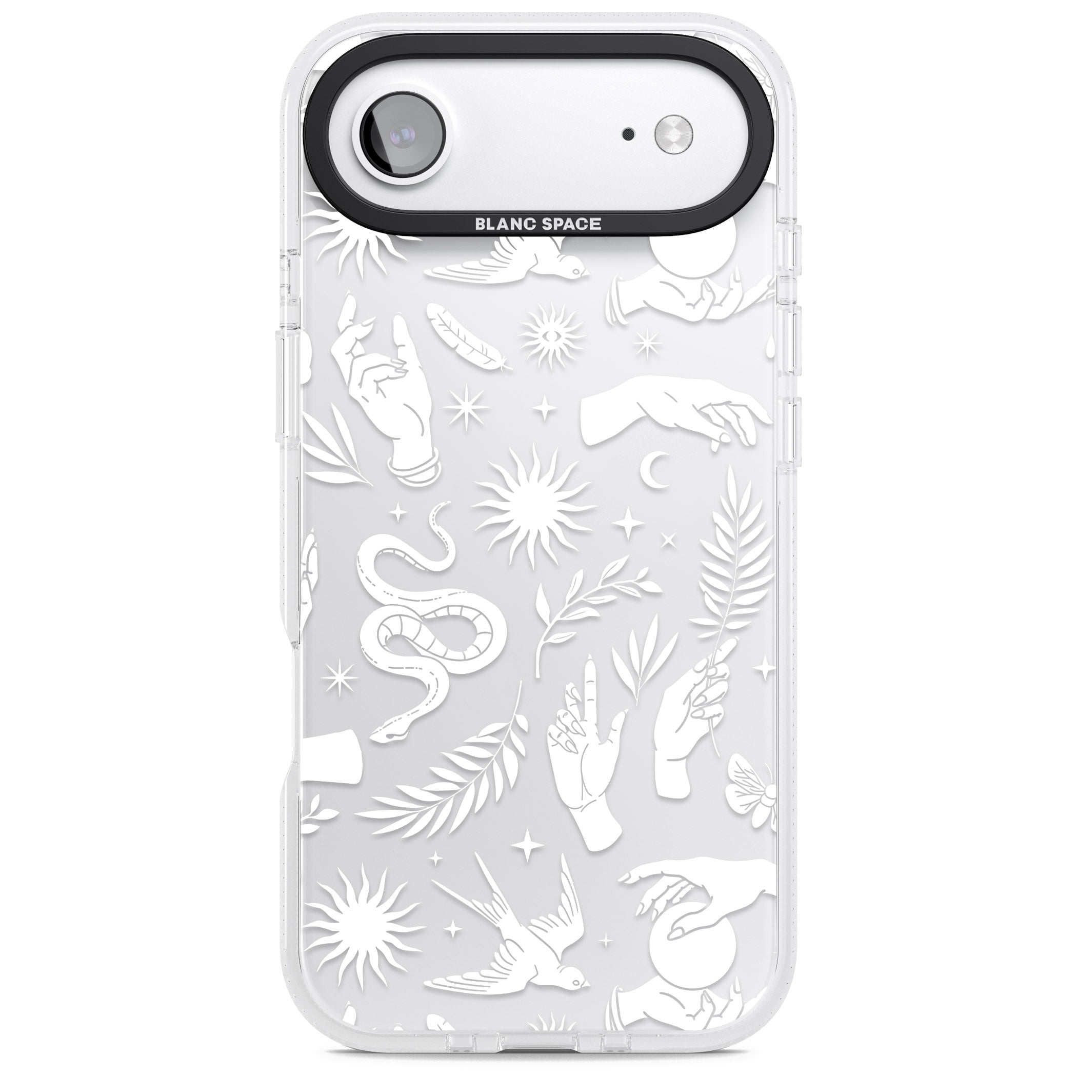 Celestial Pattern (White) iPhone 17 Air Impact Air Clear Phone Case