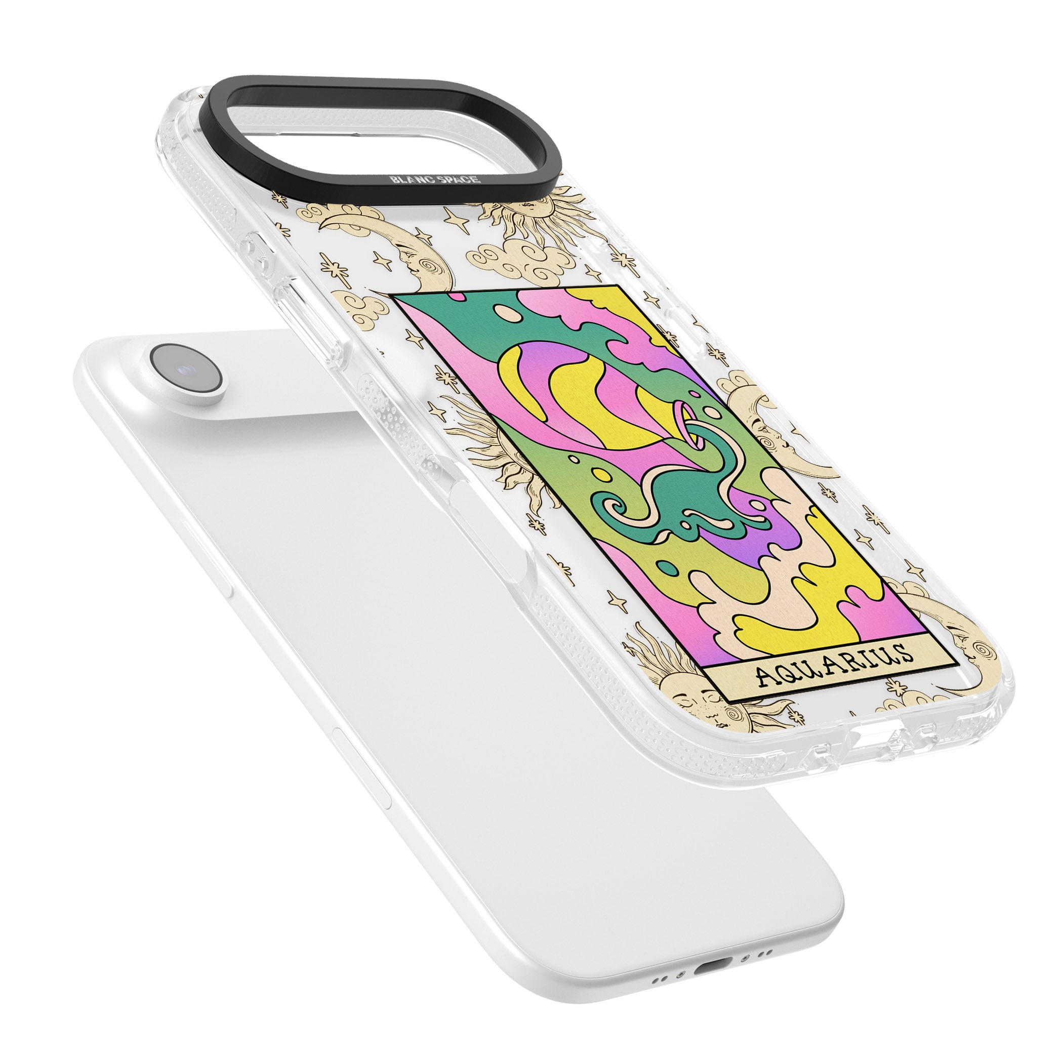 Celestial Zodiac Aquarius iPhone 17 Air Impact Air Clear Phone Case Colours