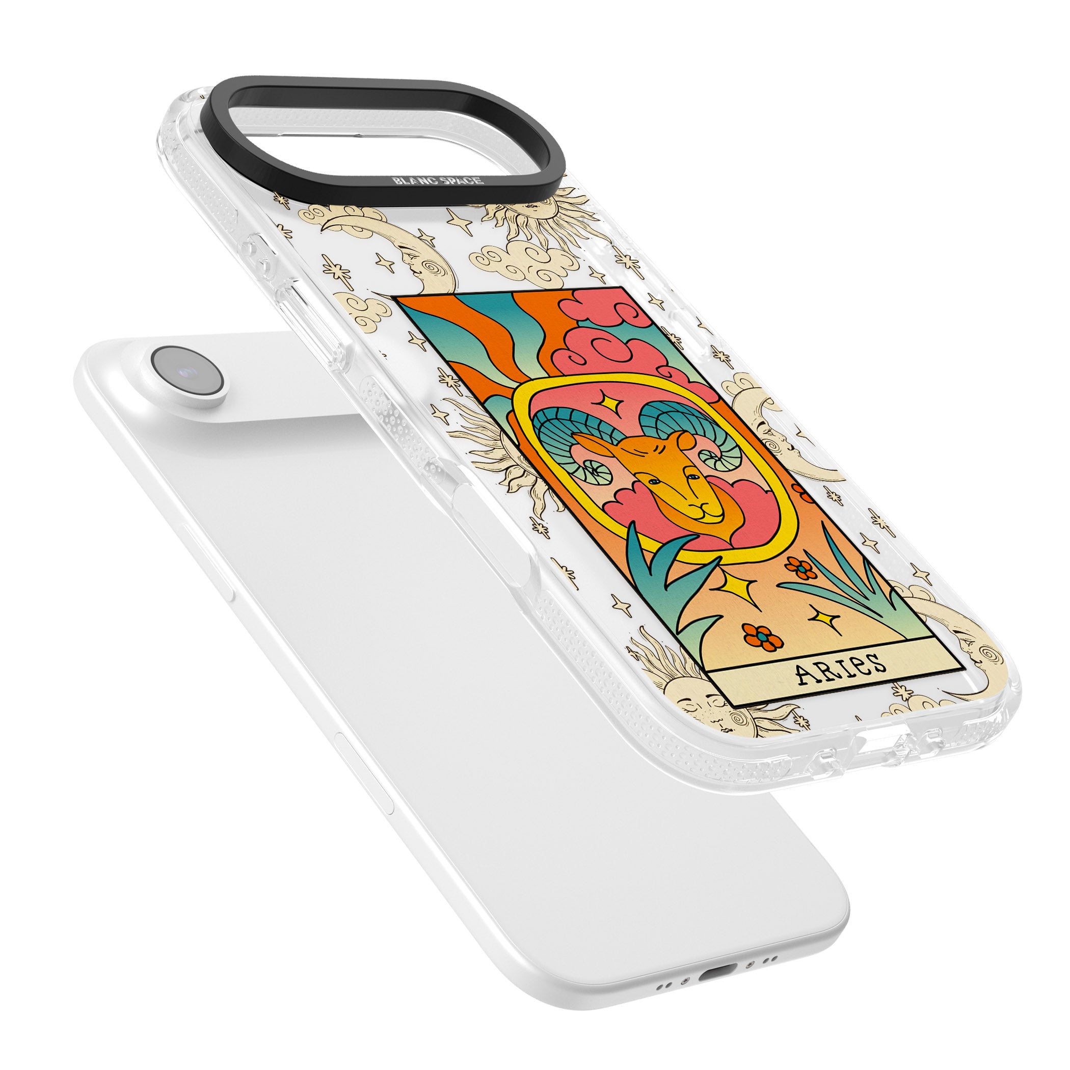 Celestial Zodiac Aries iPhone 17 Air Impact Air Clear Phone Case Colours