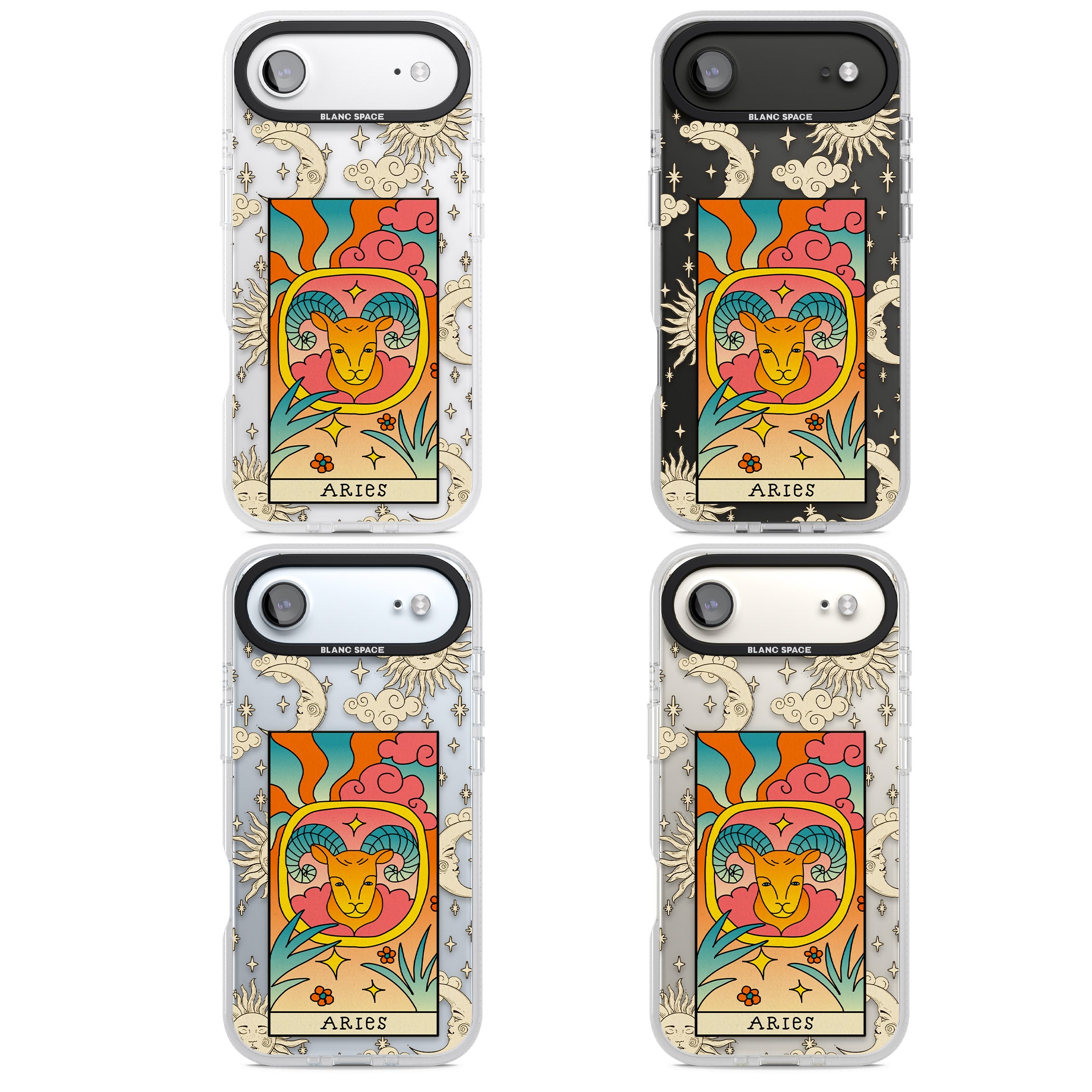 Celestial Zodiac Aries iPhone 17 Air Impact Air Clear Phone Case APT Impact Protection
