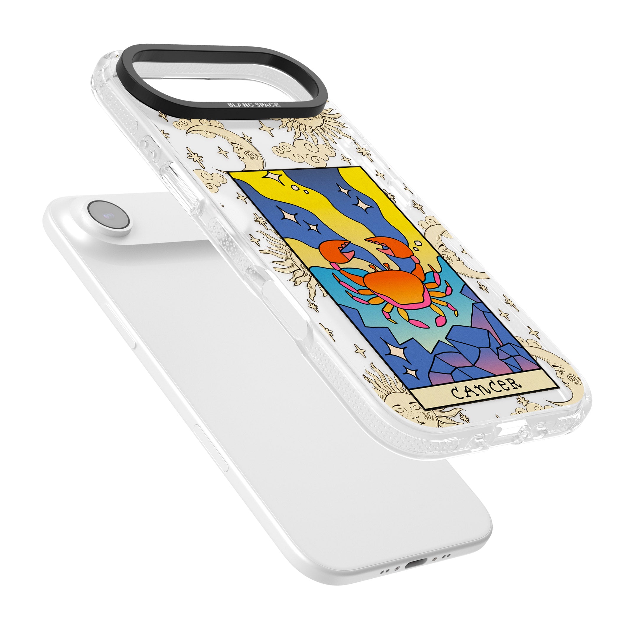 Celestial Zodiac Cancer iPhone 17 Air Impact Air Clear Phone Case Colours