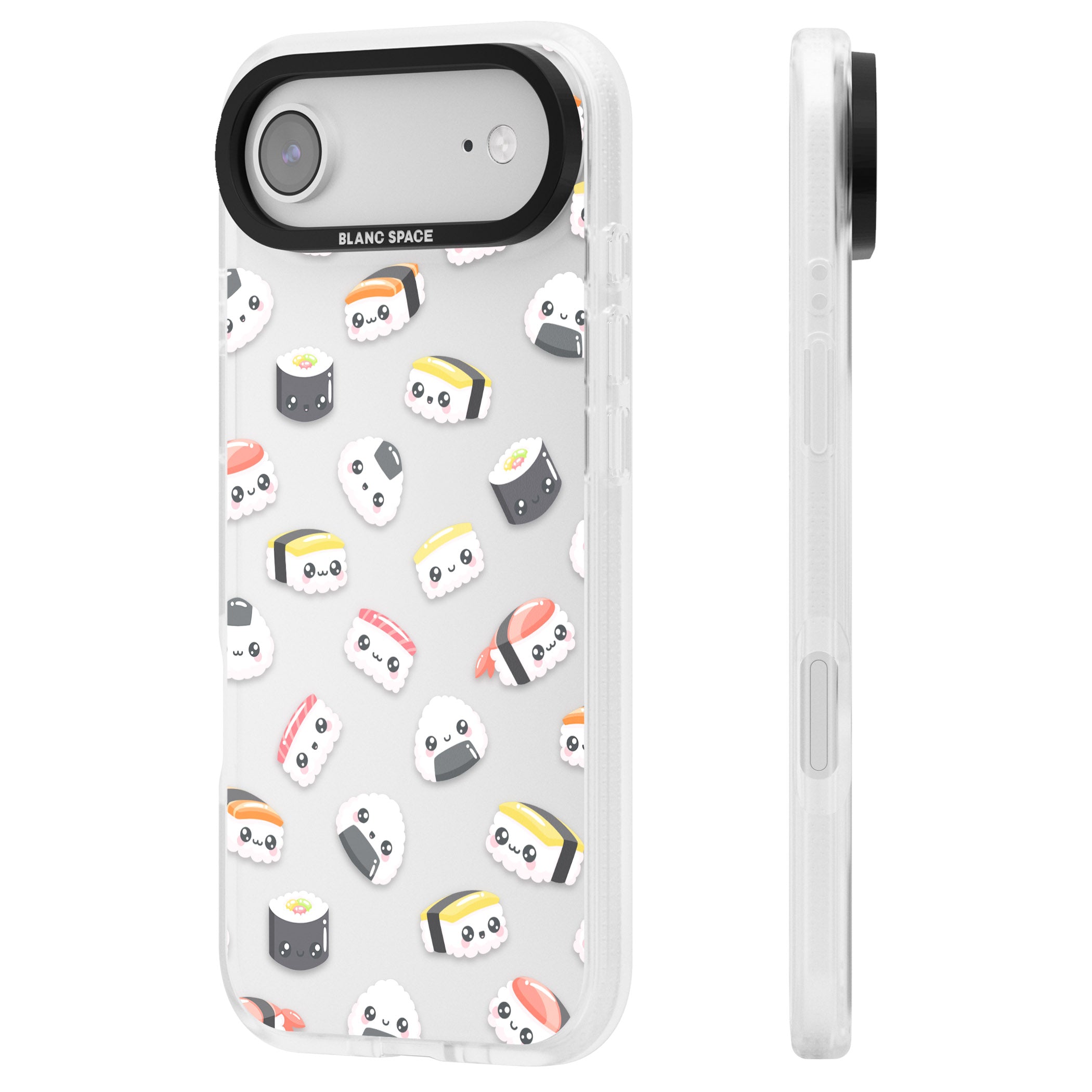 Kawaii Sushi iPhone 17 Air Impact Air Clear Phone Case Side Profile