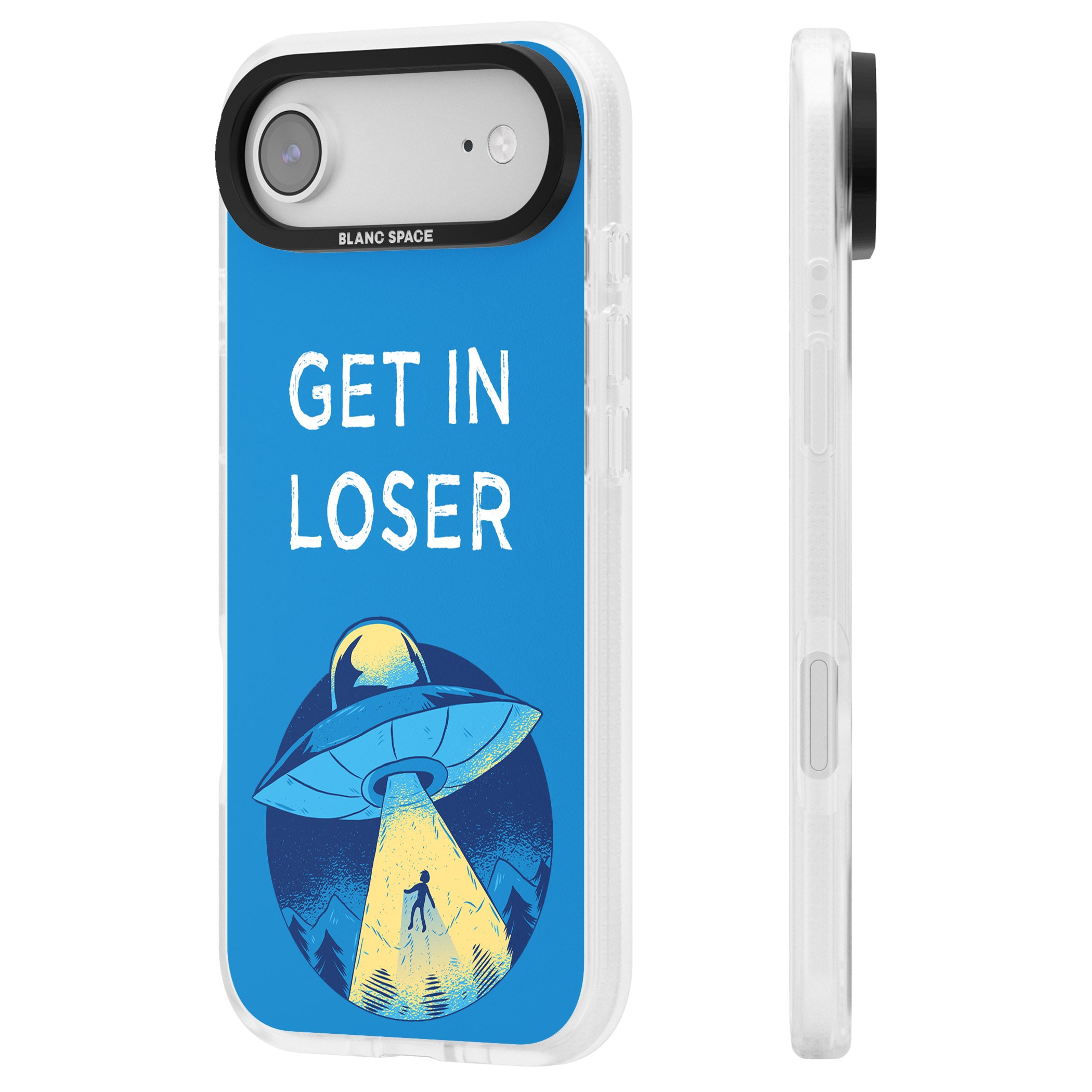 Get In Loser Ufo iPhone 17 Air Impact Air Clear Phone Case Side Profile