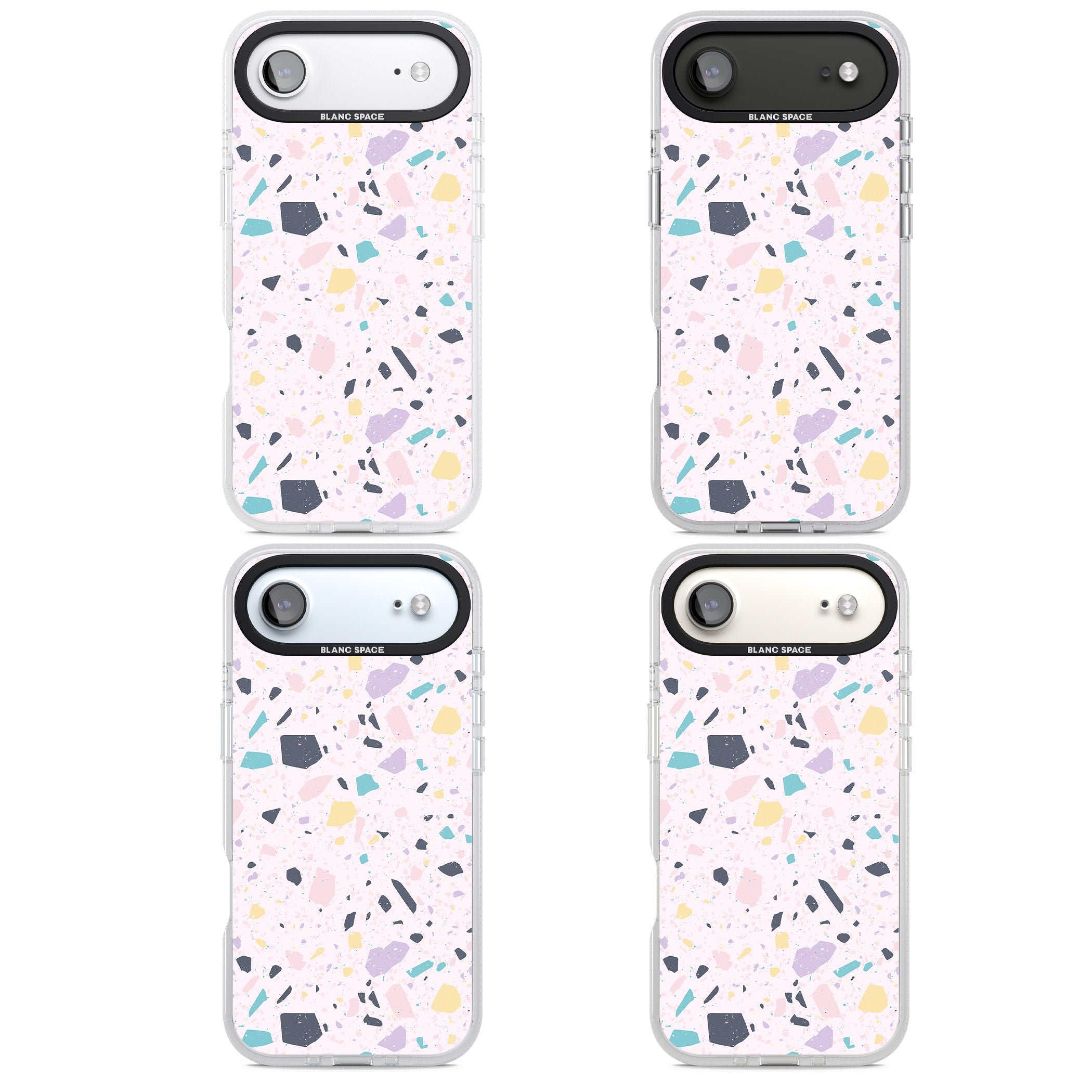 Pink, Purple & Turquoise Terrazzo Pattern iPhone 17 Air Impact Air Clear Phone Case APT Impact Protection
