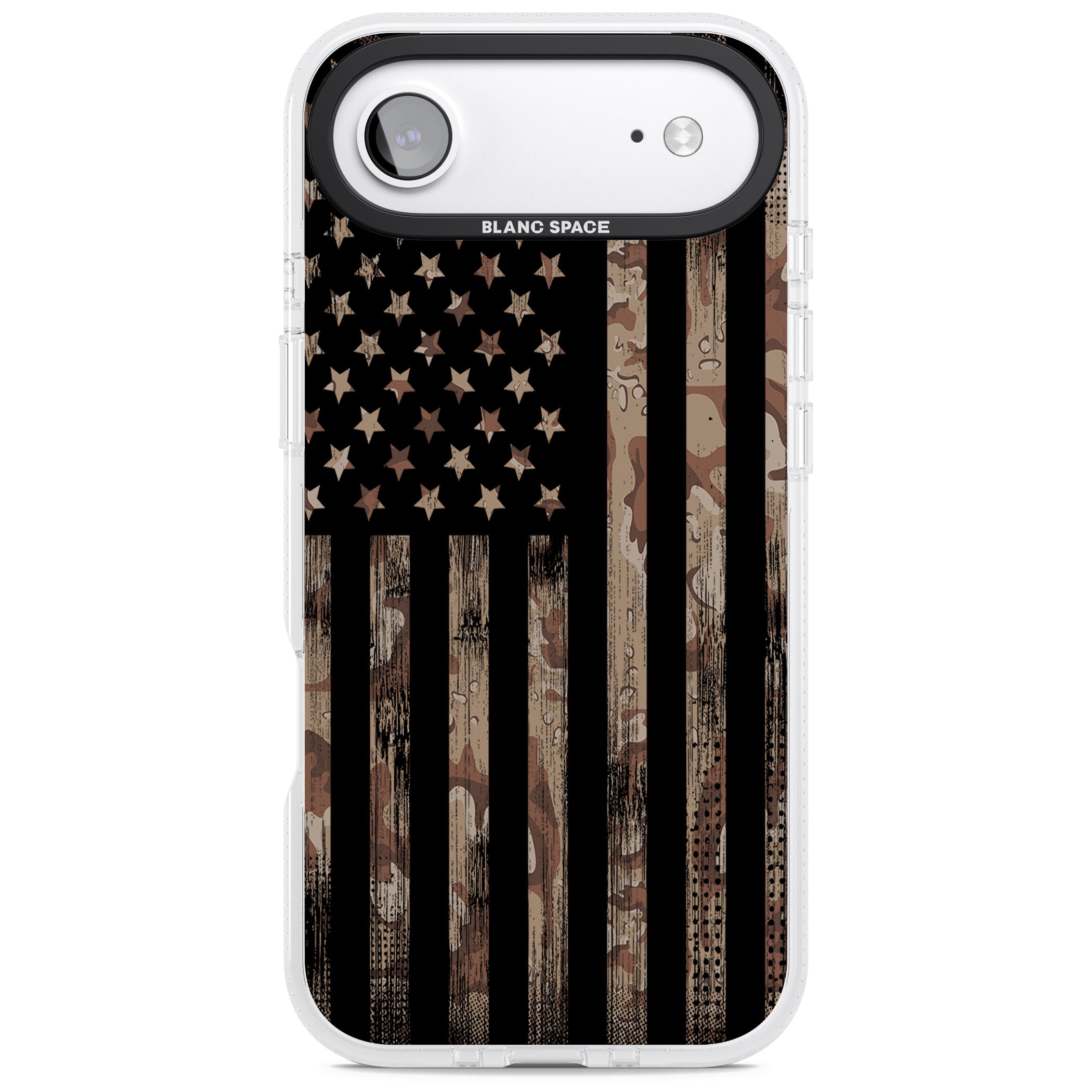 Desert Camo Us Flag iPhone 17 Air Impact Air Clear Phone Case