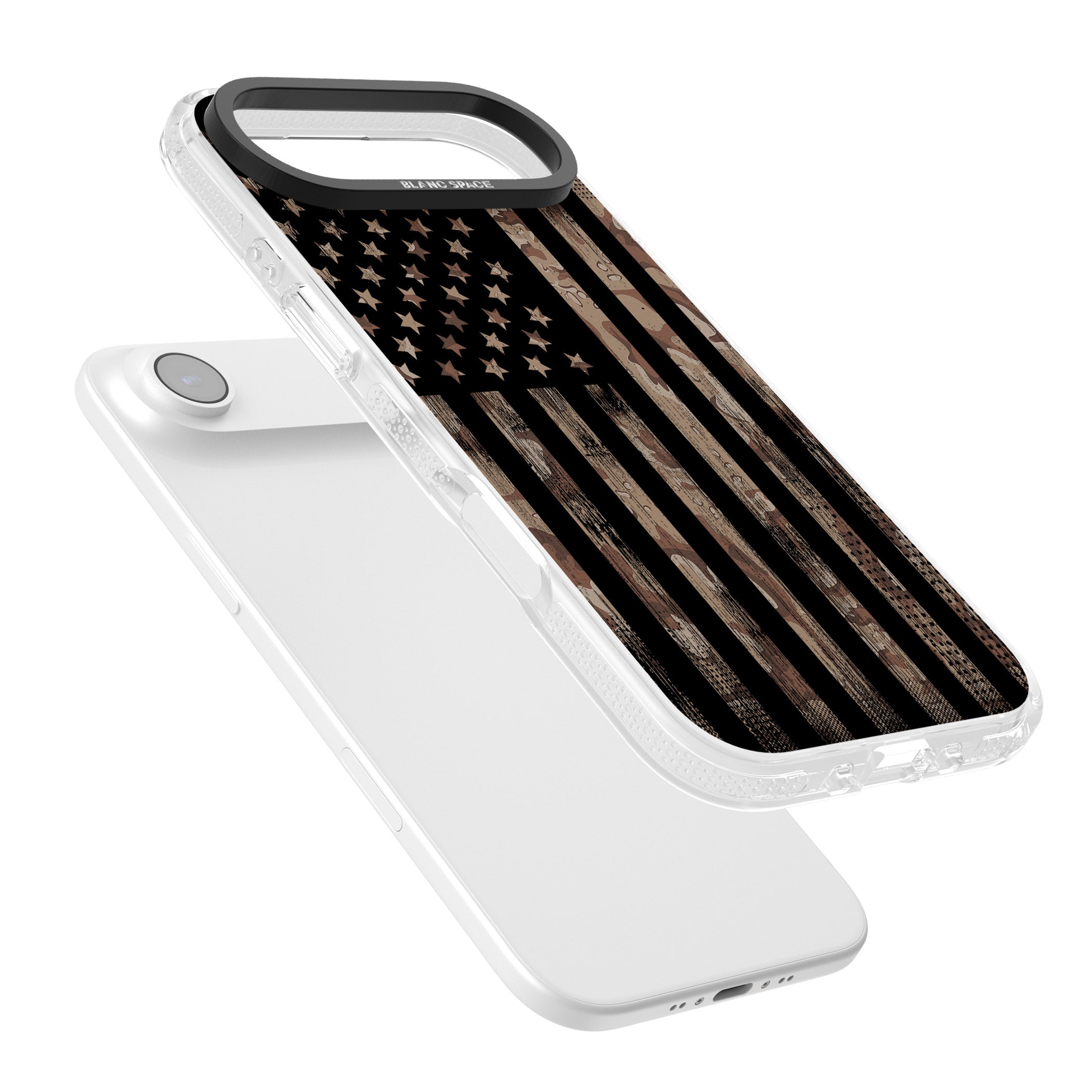 Desert Camo Us Flag iPhone 17 Air Impact Air Clear Phone Case Colours