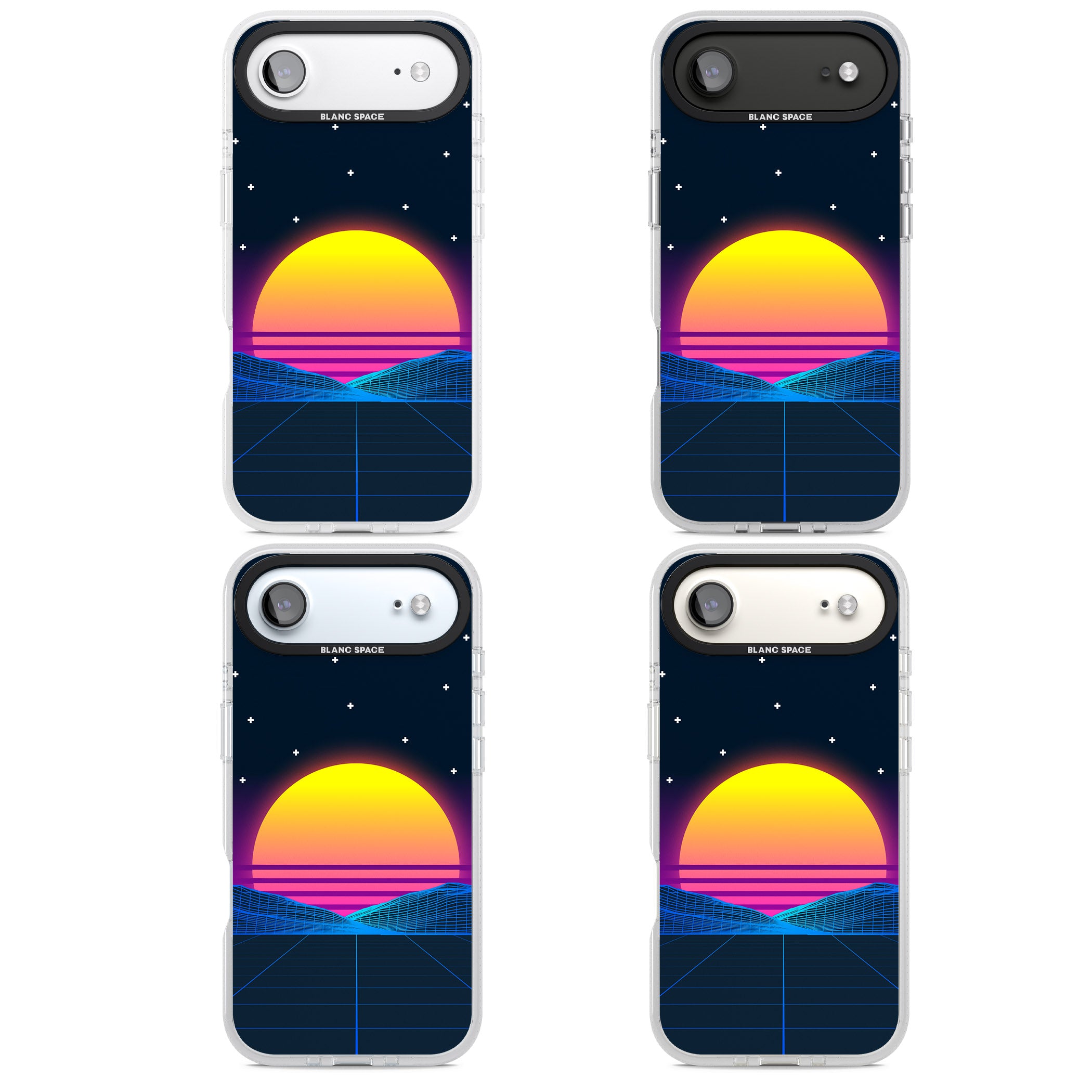 Retro Sunset Vaporwave iPhone 17 Air Impact Air Clear Phone Case APT Impact Protection