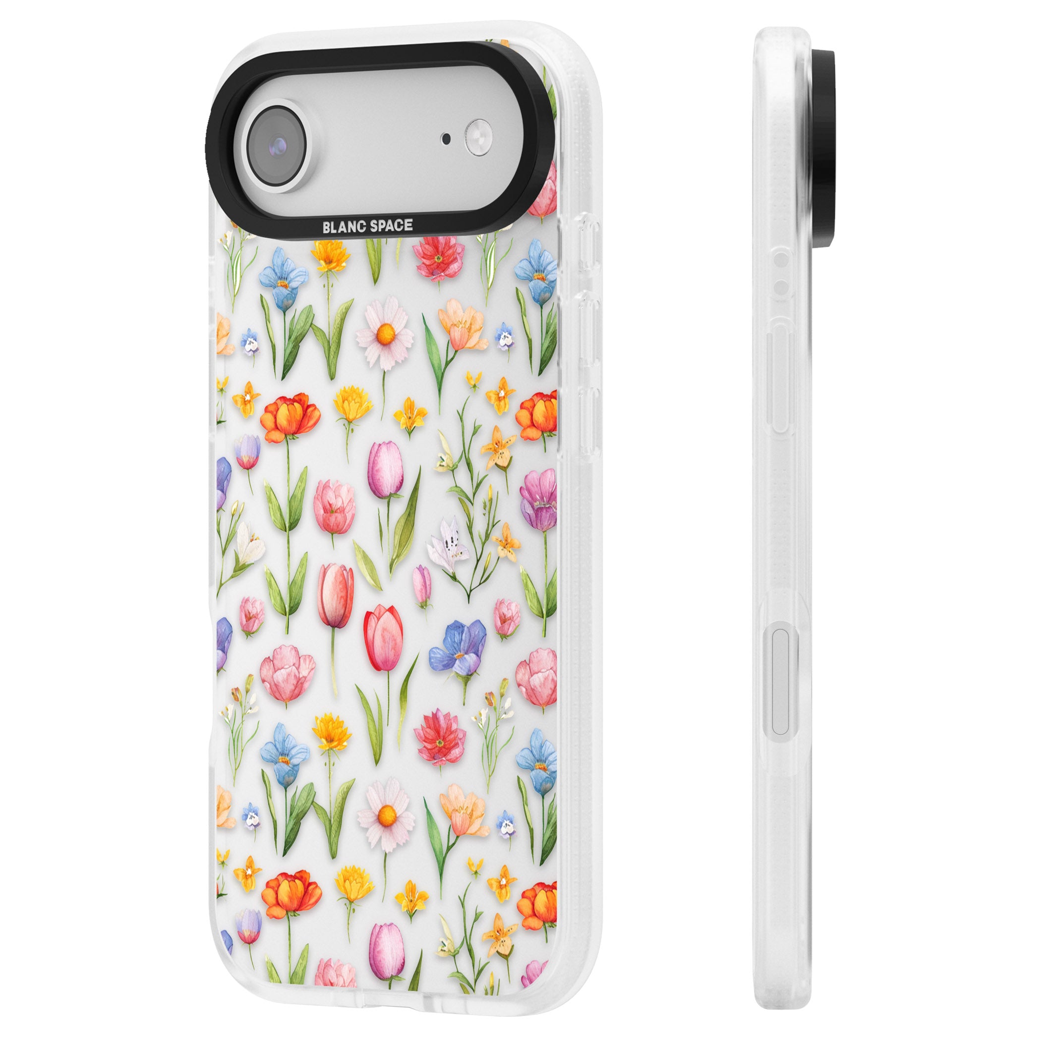 Small Flower Mix iPhone 17 Air Impact Air Clear Phone Case Side Profile