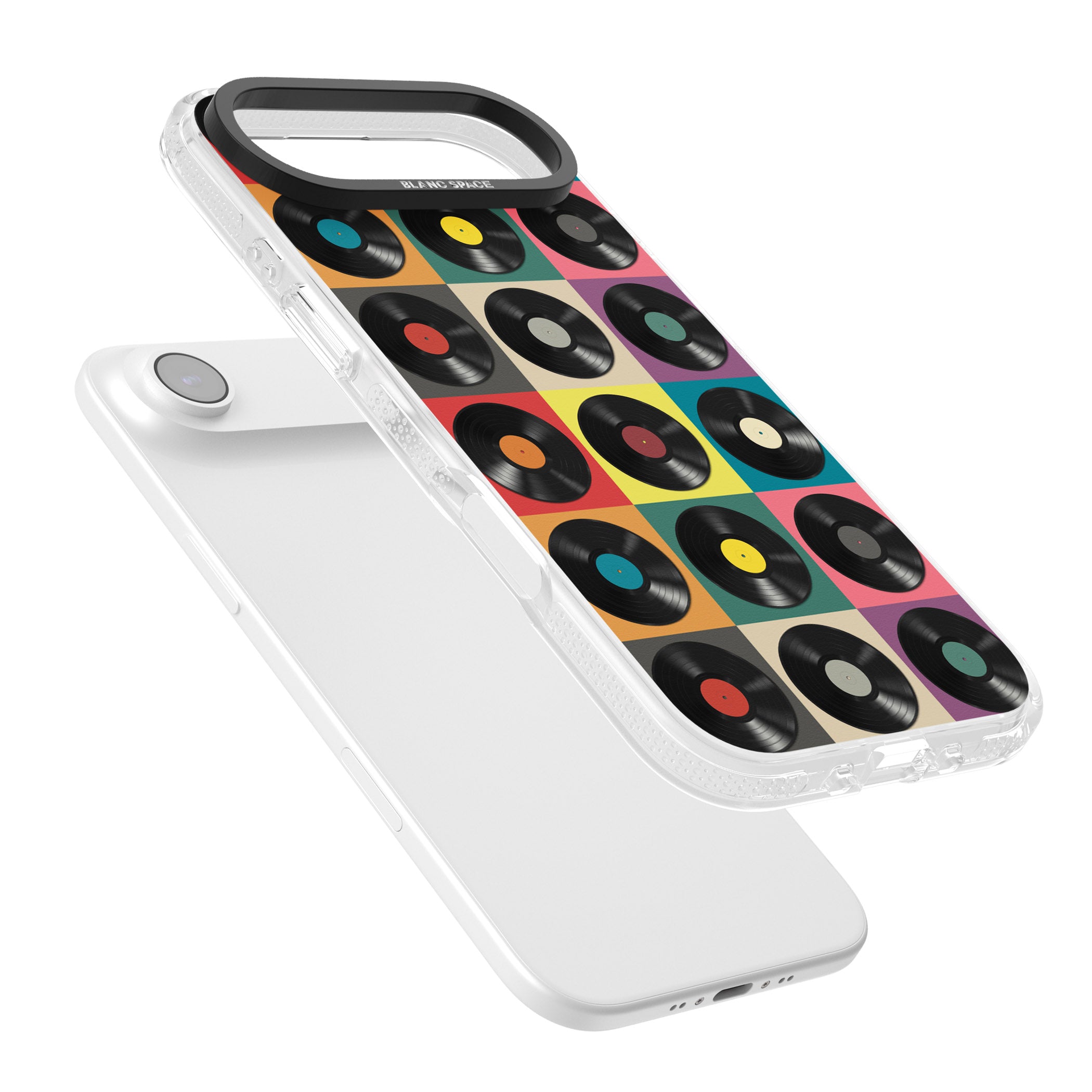 Vinyl Record Pattern iPhone 17 Air Impact Air Clear Phone Case Colours