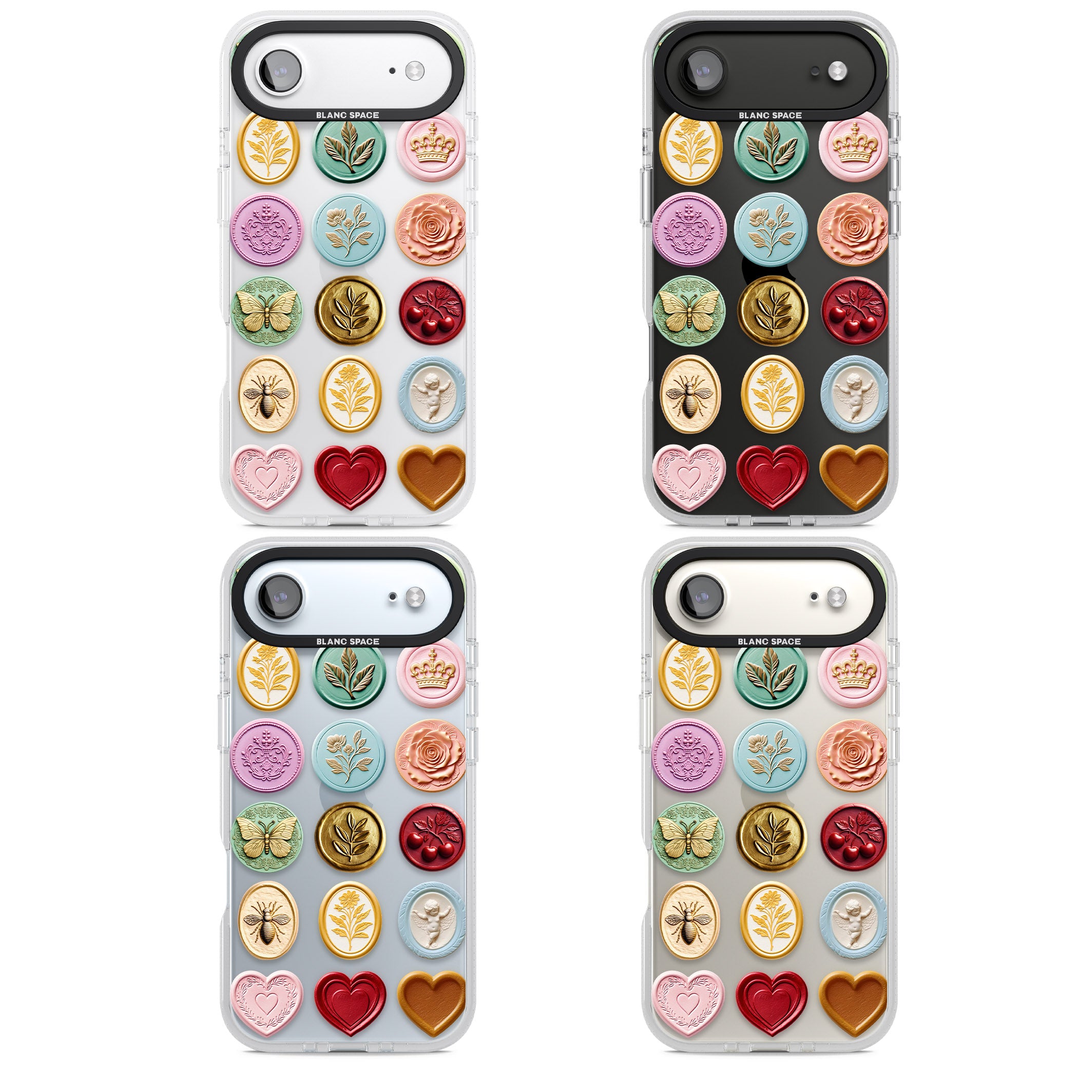 Vintage Wax Seal Pattern iPhone 17 Air Impact Air Clear Phone Case APT Impact Protection