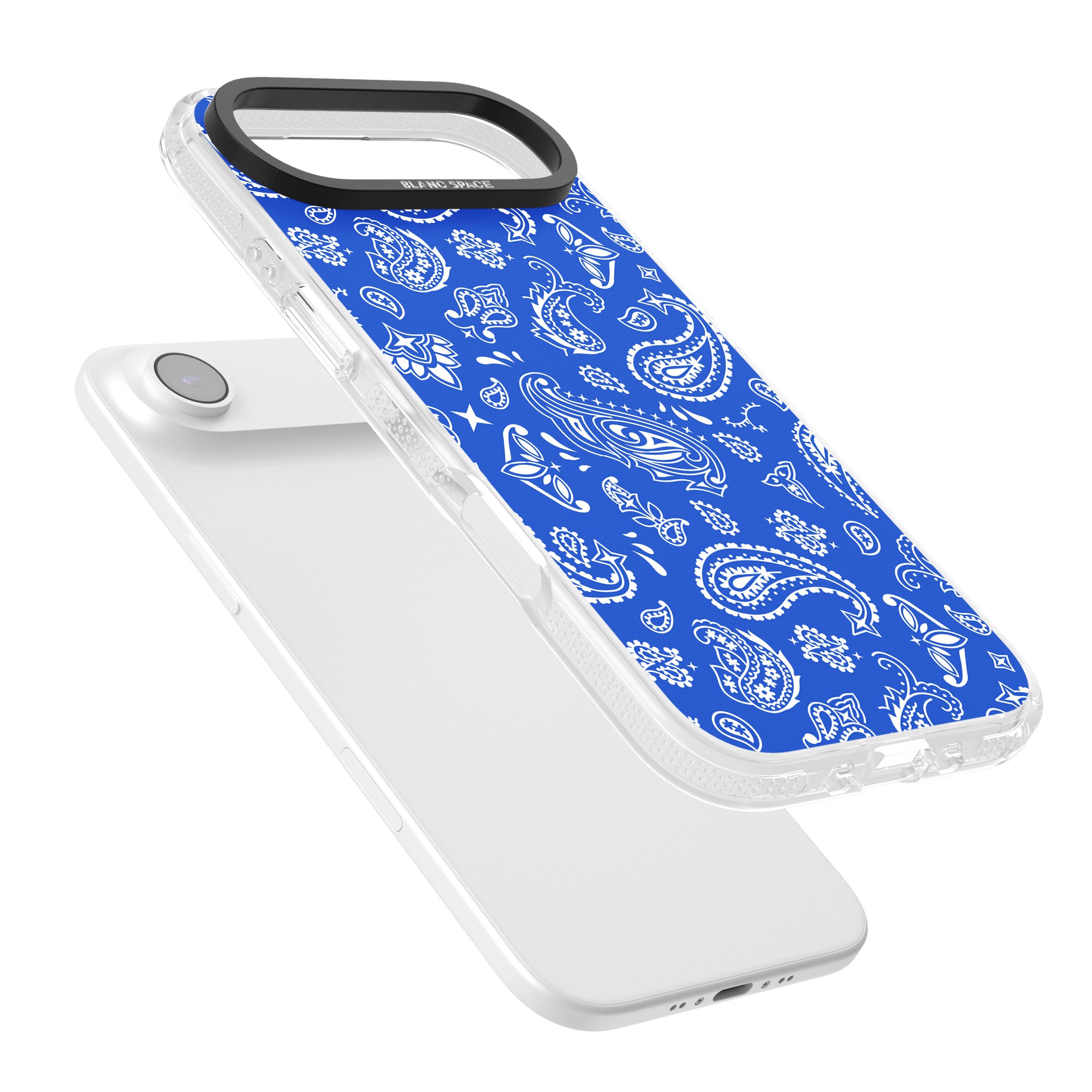 Blue Bandana iPhone 17 Air Impact Air Clear Phone Case Colours