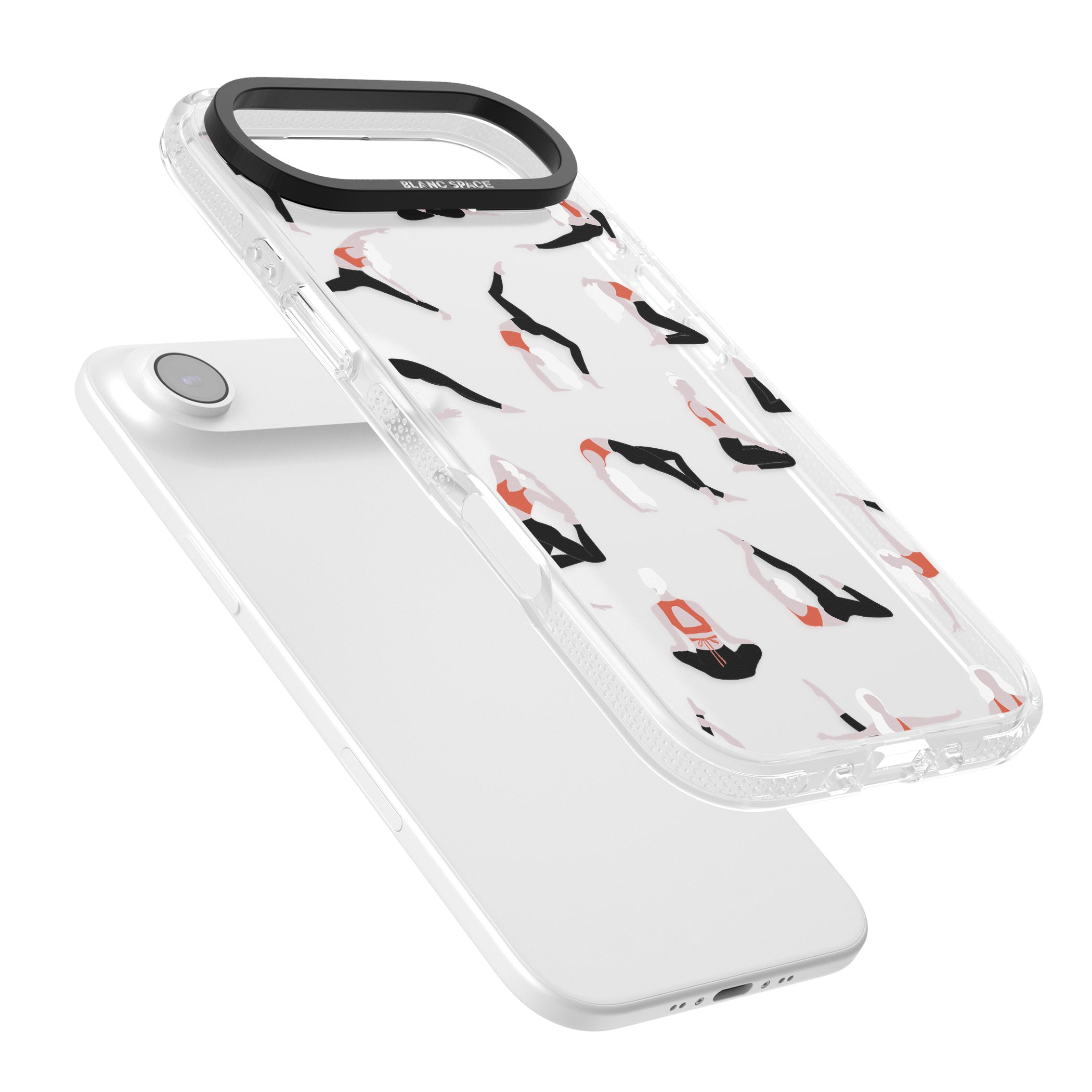 Yoga Poses Clear iPhone 17 Air Impact Air Clear Phone Case Colours