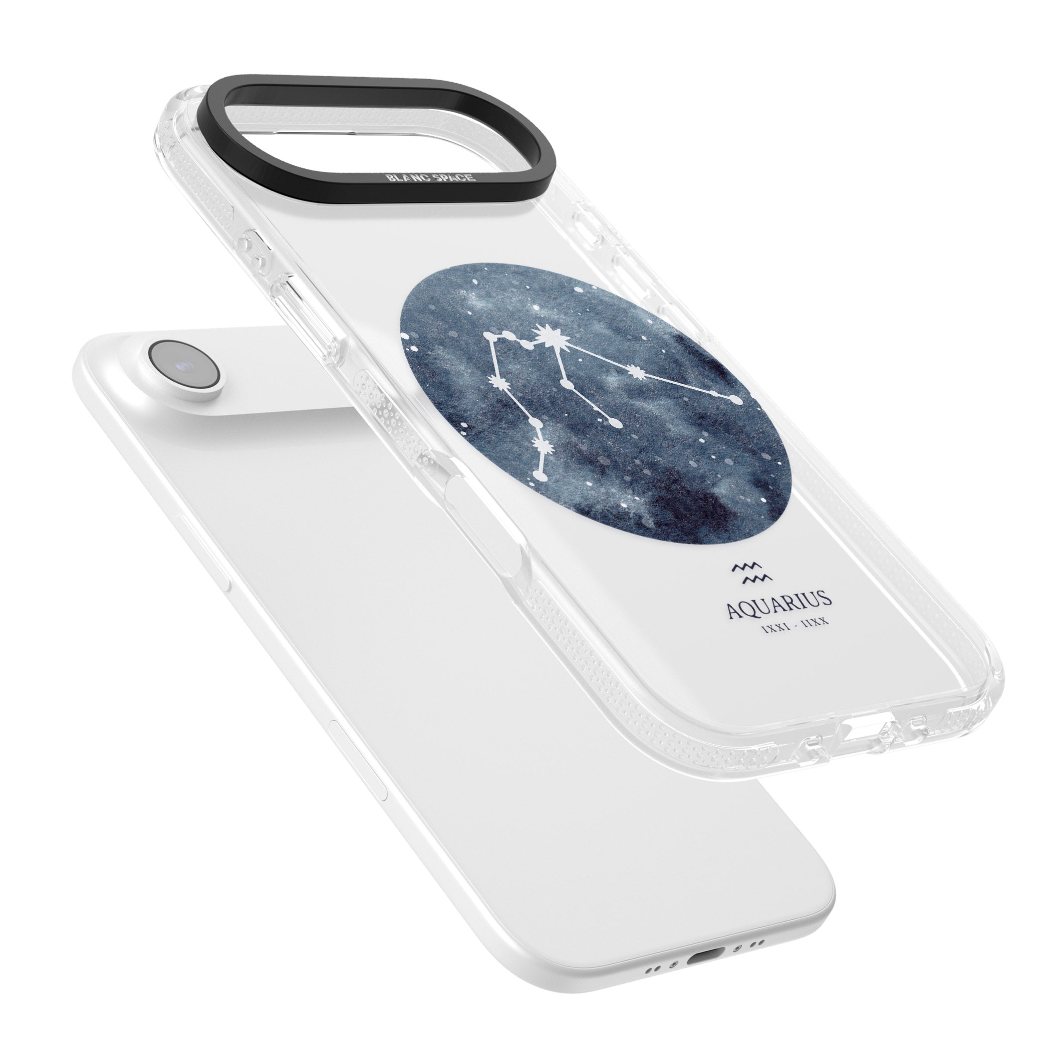 Aquarius Zodiac Blue iPhone 17 Air Impact Air Clear Phone Case Colours