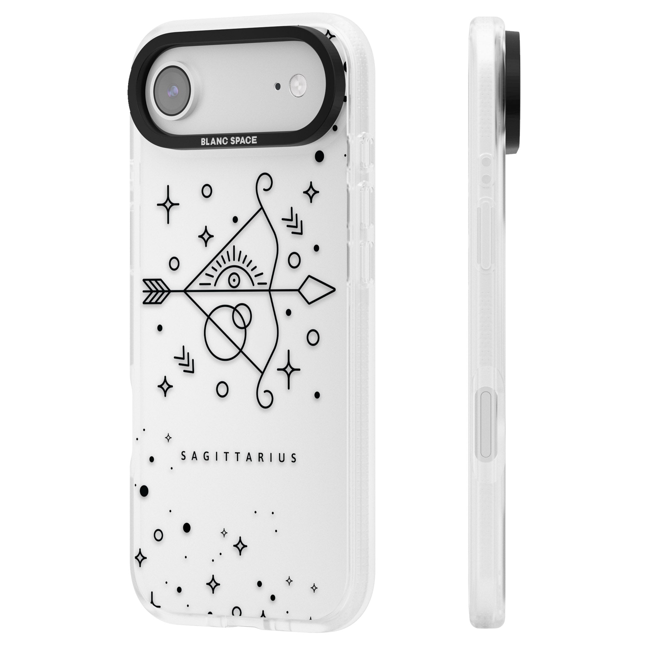 Sagittarius Arcane iPhone 17 Air Impact Air Clear Phone Case Side Profile