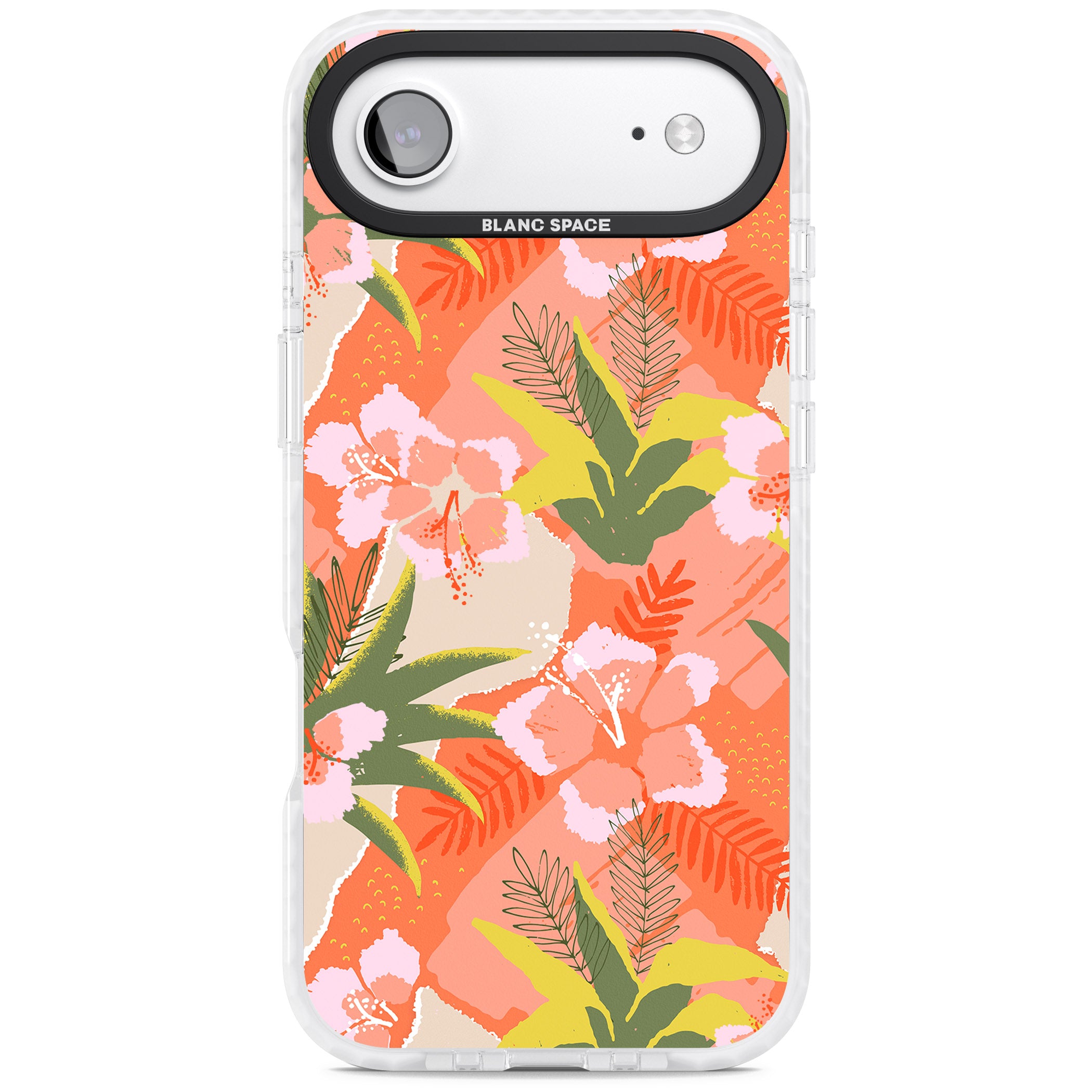 Hawaiian Flowers Abstract Pattern iPhone 17 Air Impact Clear Phone Case