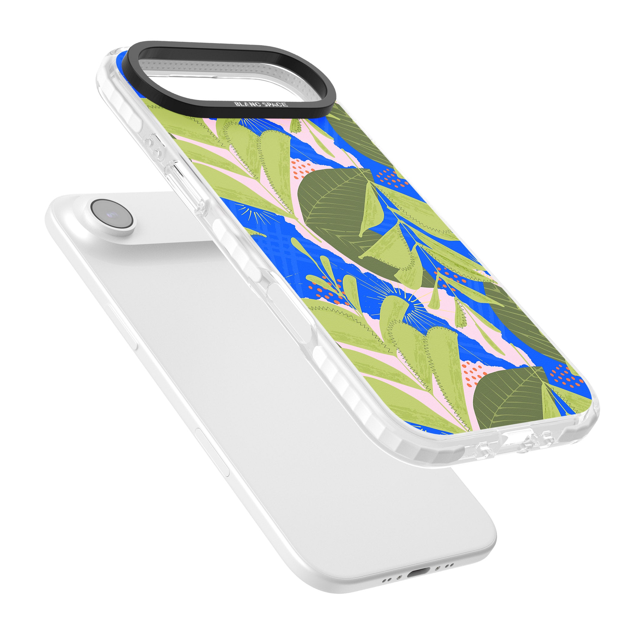 Fern Leaves Abstract Pattern iPhone 17 Air Impact Clear Phone Case Colours