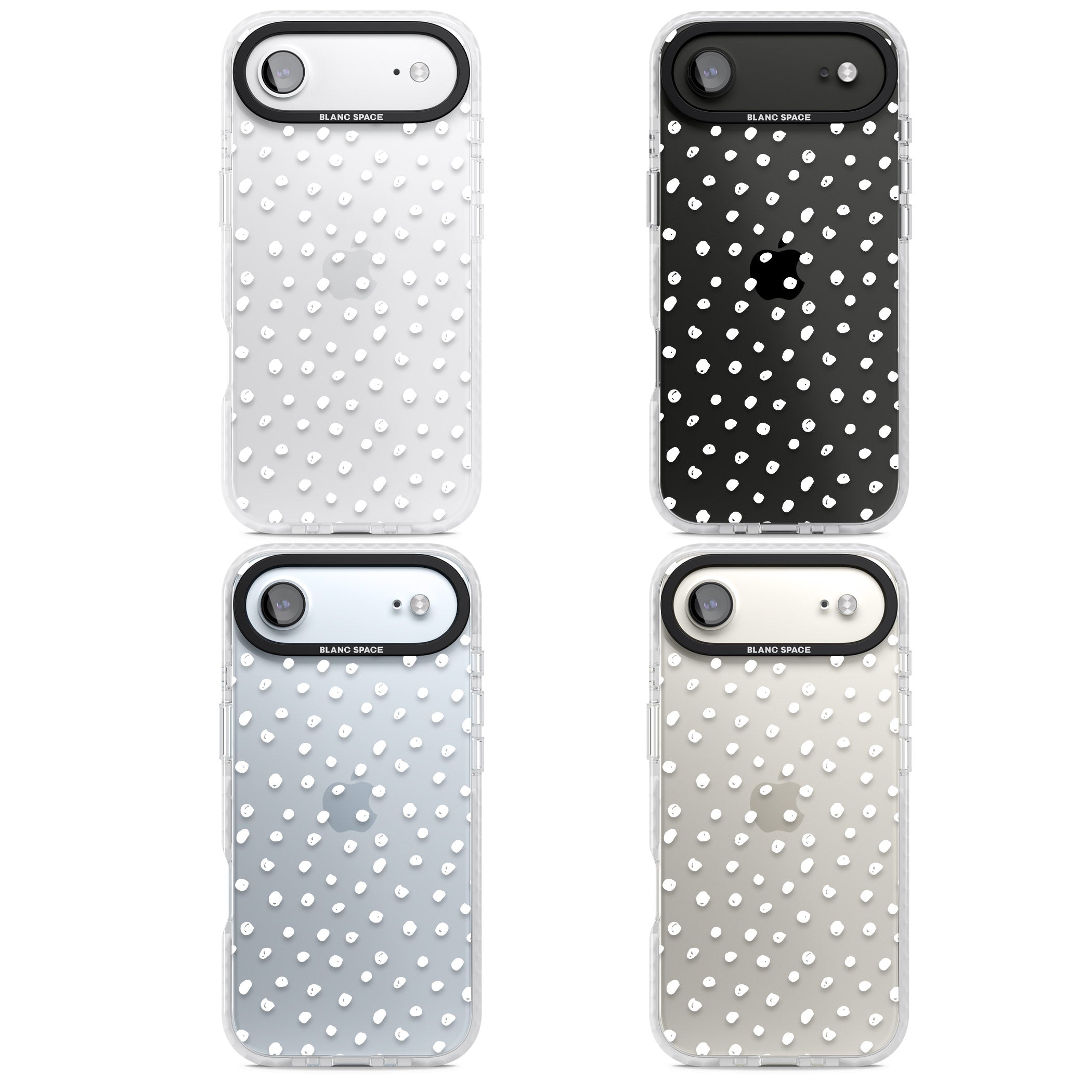 Messy White Dot Pattern iPhone 17 Air Impact Clear Phone Case APT Impact Protection