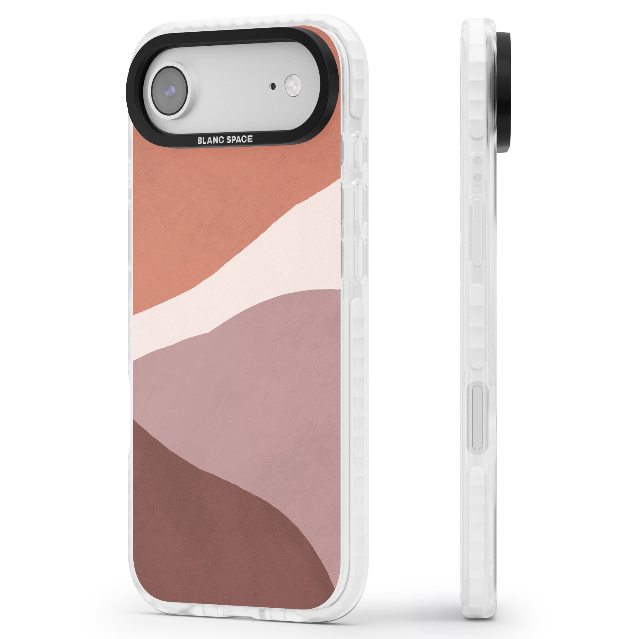 Lush Abstract Watercolour Design #2 iPhone 17 Air Impact Clear Phone Case Side Profile