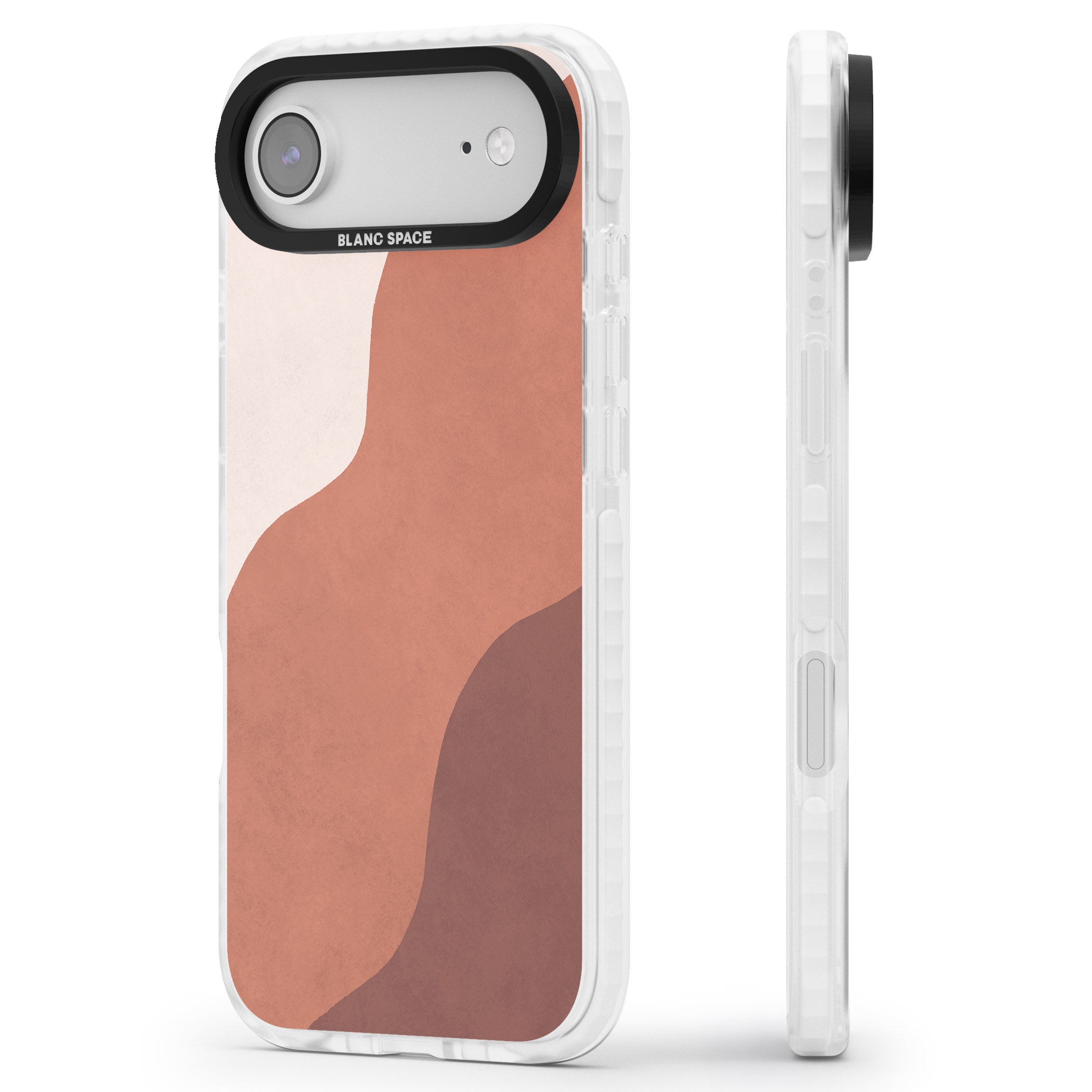 Lush Abstract Watercolour Design #3 iPhone 17 Air Impact Clear Phone Case Side Profile