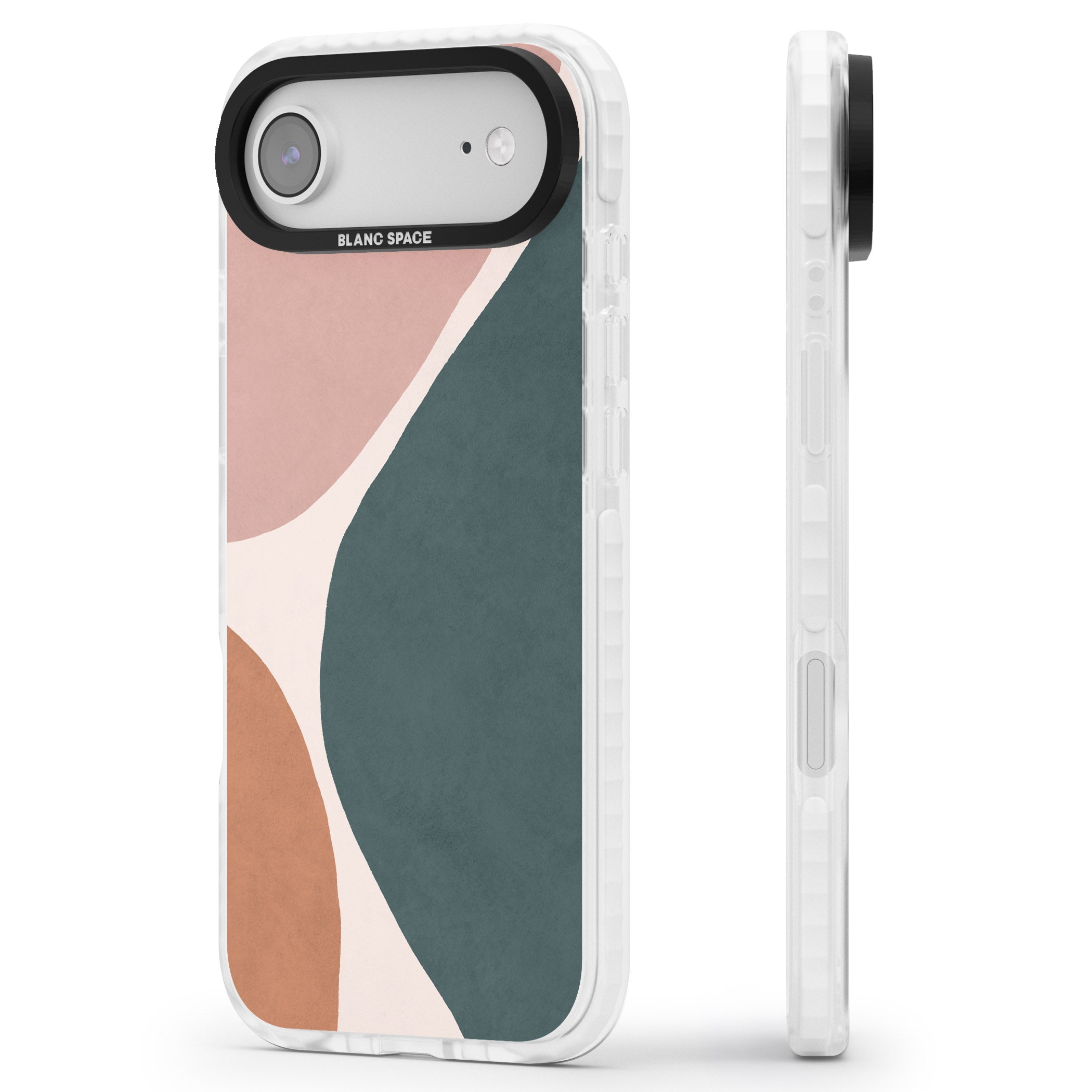 Lush Abstract Watercolour Design #8 iPhone 17 Air Impact Clear Phone Case Side Profile