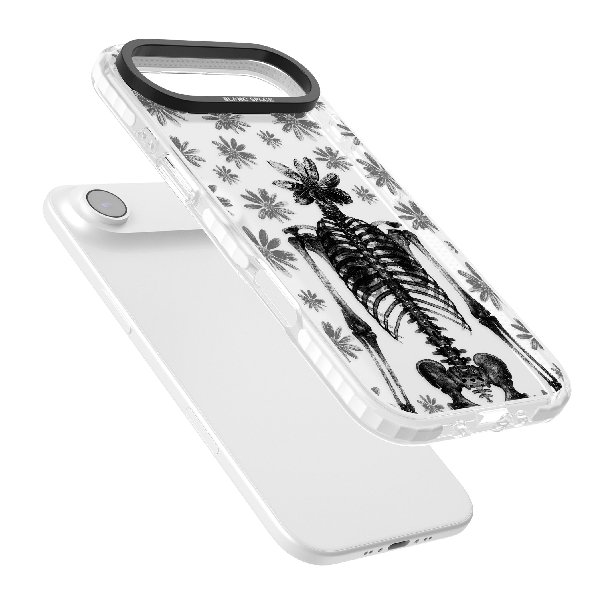 Skeleton Flower iPhone 17 Air Impact Clear Phone Case Colours