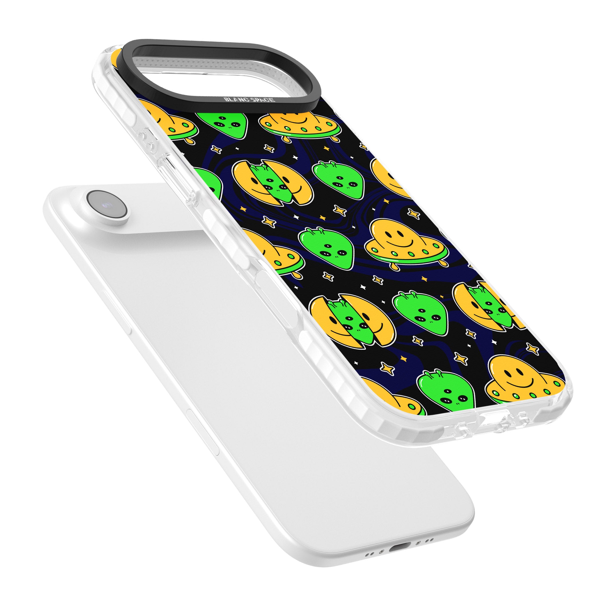 Alien Head Pattern iPhone 17 Air Impact Clear Phone Case Colours