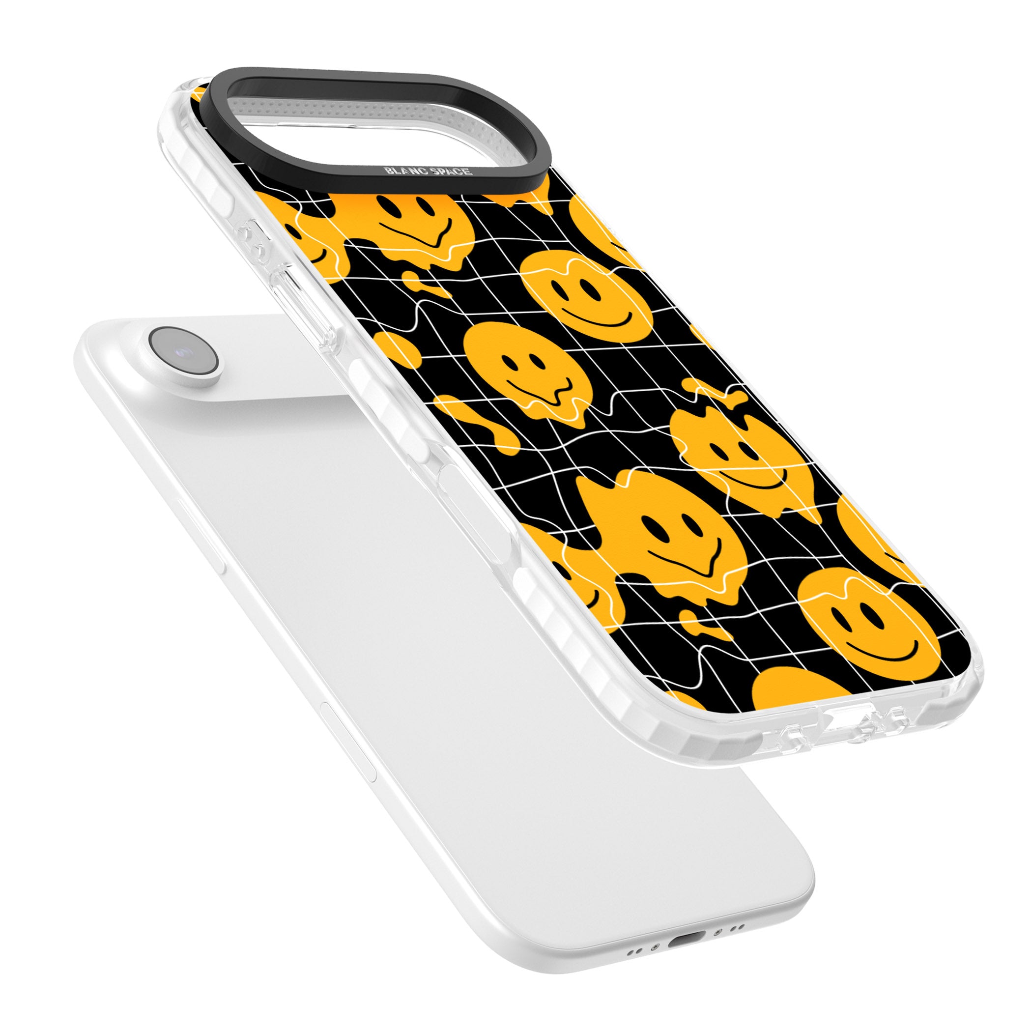Acid Face Grid Pattern iPhone 17 Air Impact Clear Phone Case Colours