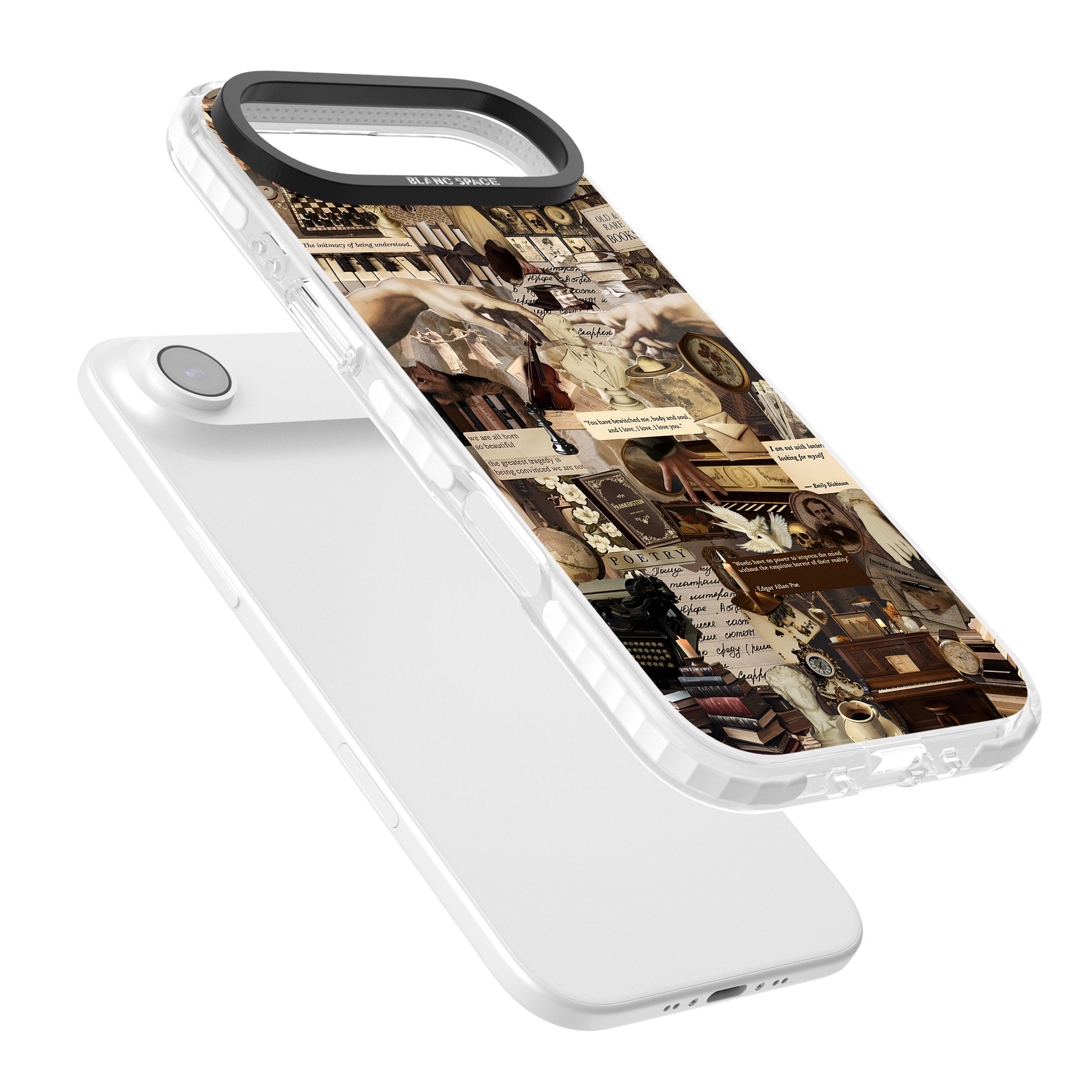 Antique Collage iPhone 17 Air Impact Clear Phone Case Colours
