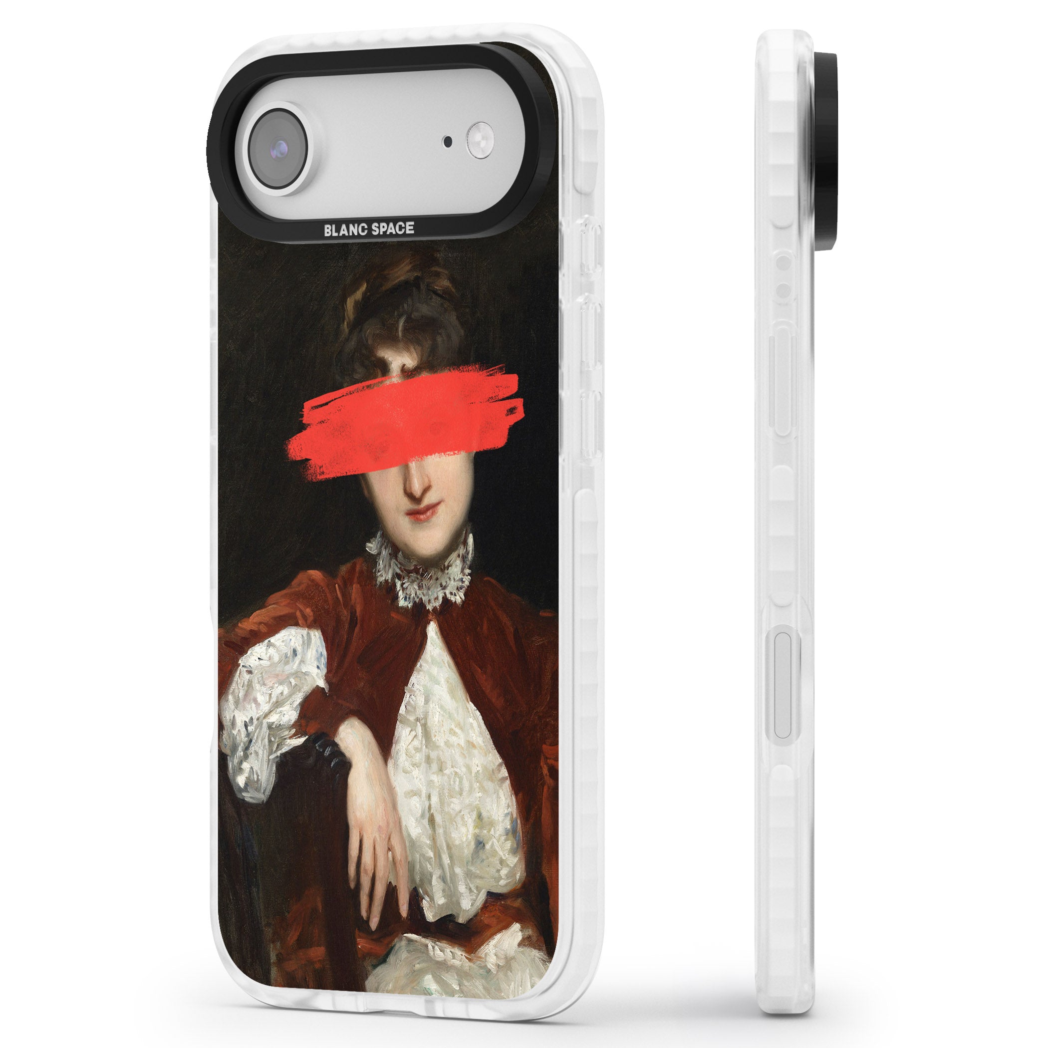 Paint Stroke iPhone 17 Air Impact Clear Phone Case Side Profile