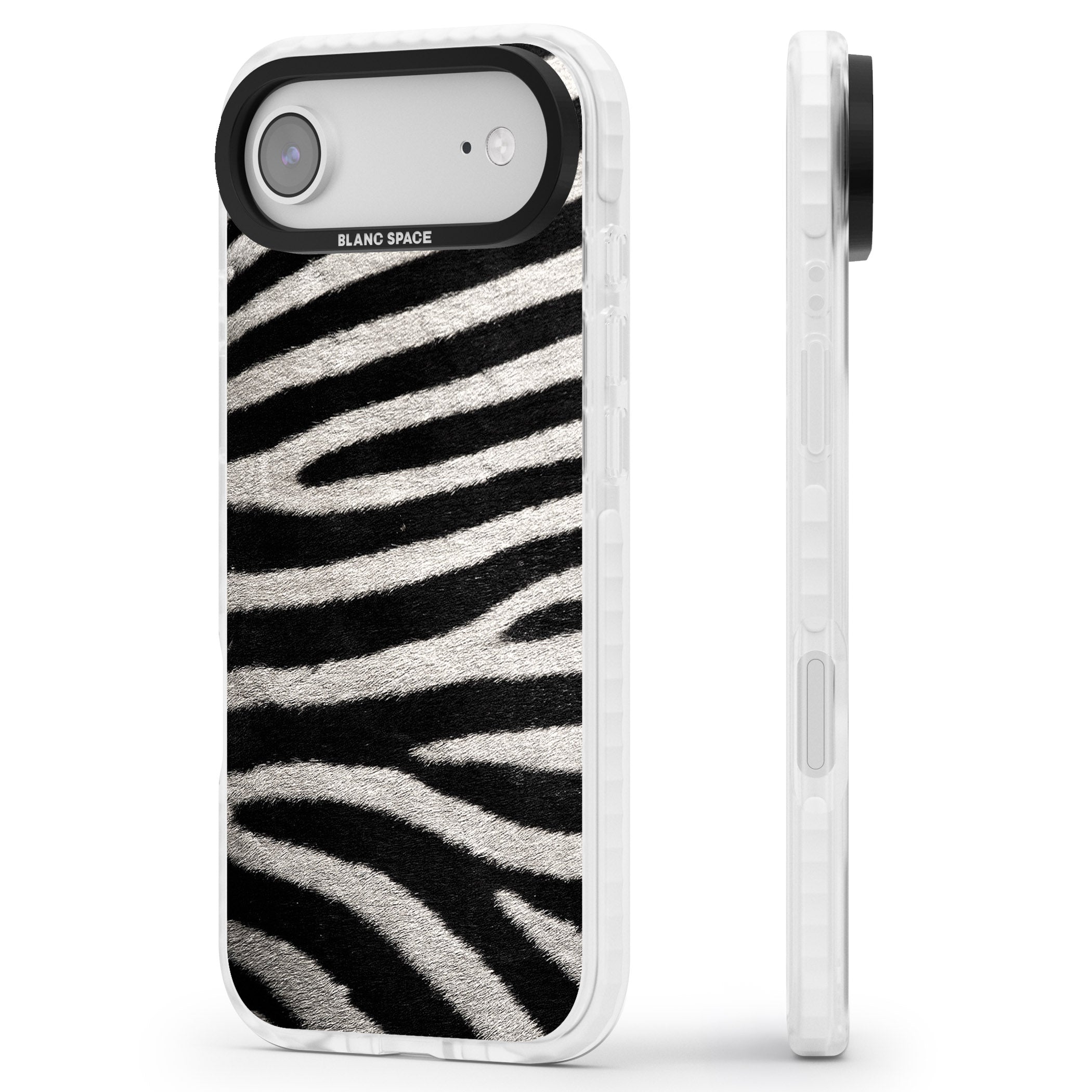 Zebra Print iPhone 17 Air Impact Clear Phone Case Side Profile