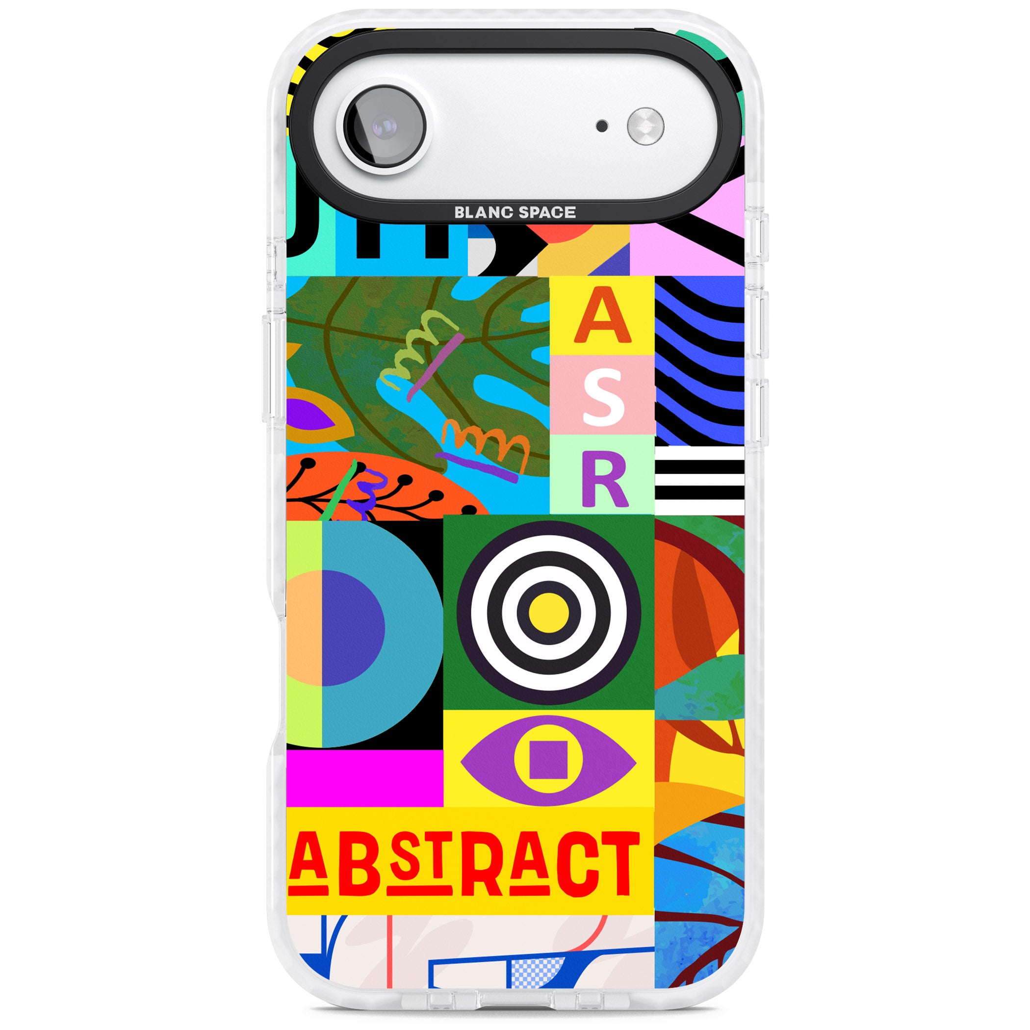 Abstract Pattern Patchwork iPhone 17 Air Impact Clear Phone Case