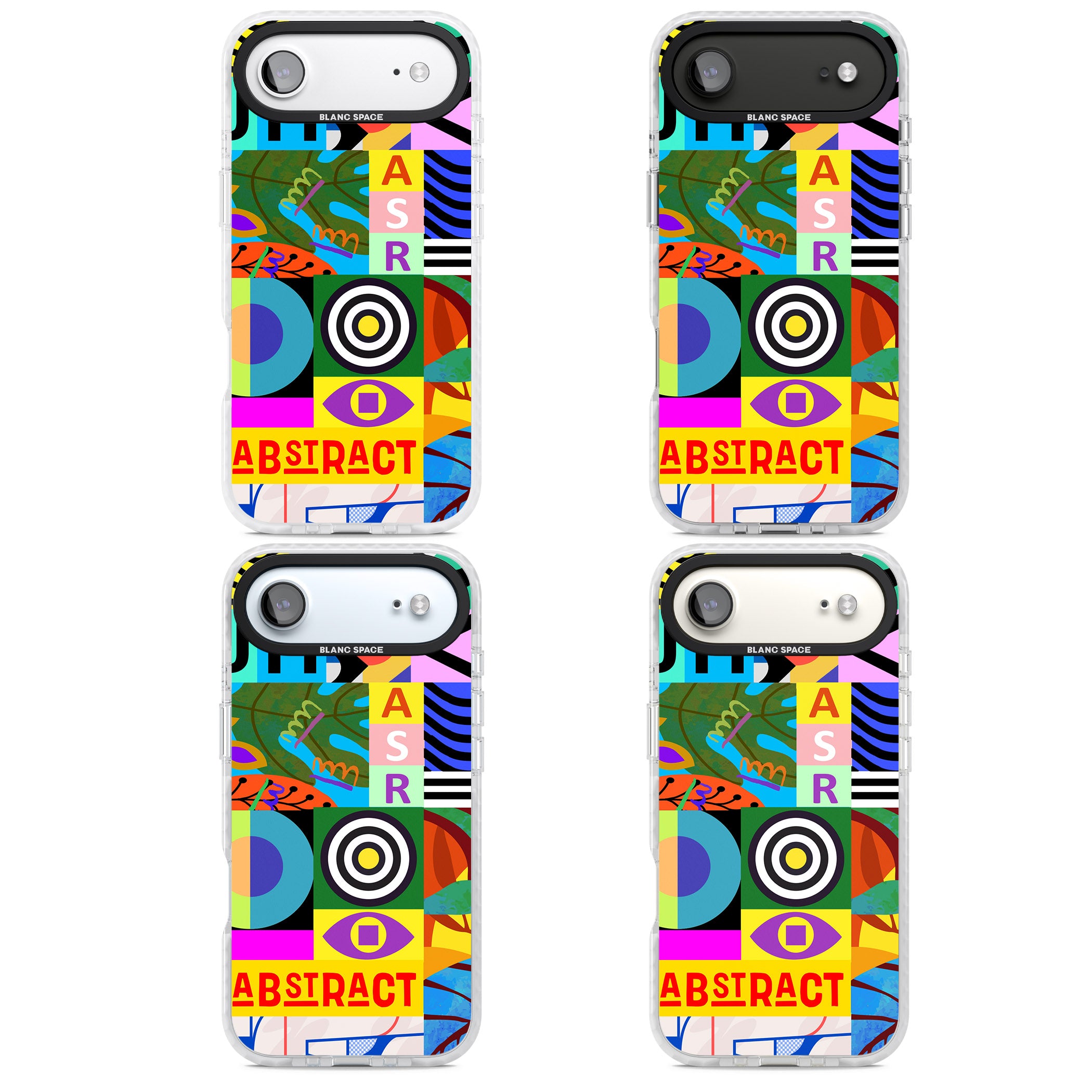 Abstract Pattern Patchwork iPhone 17 Air Impact Clear Phone Case APT Impact Protection
