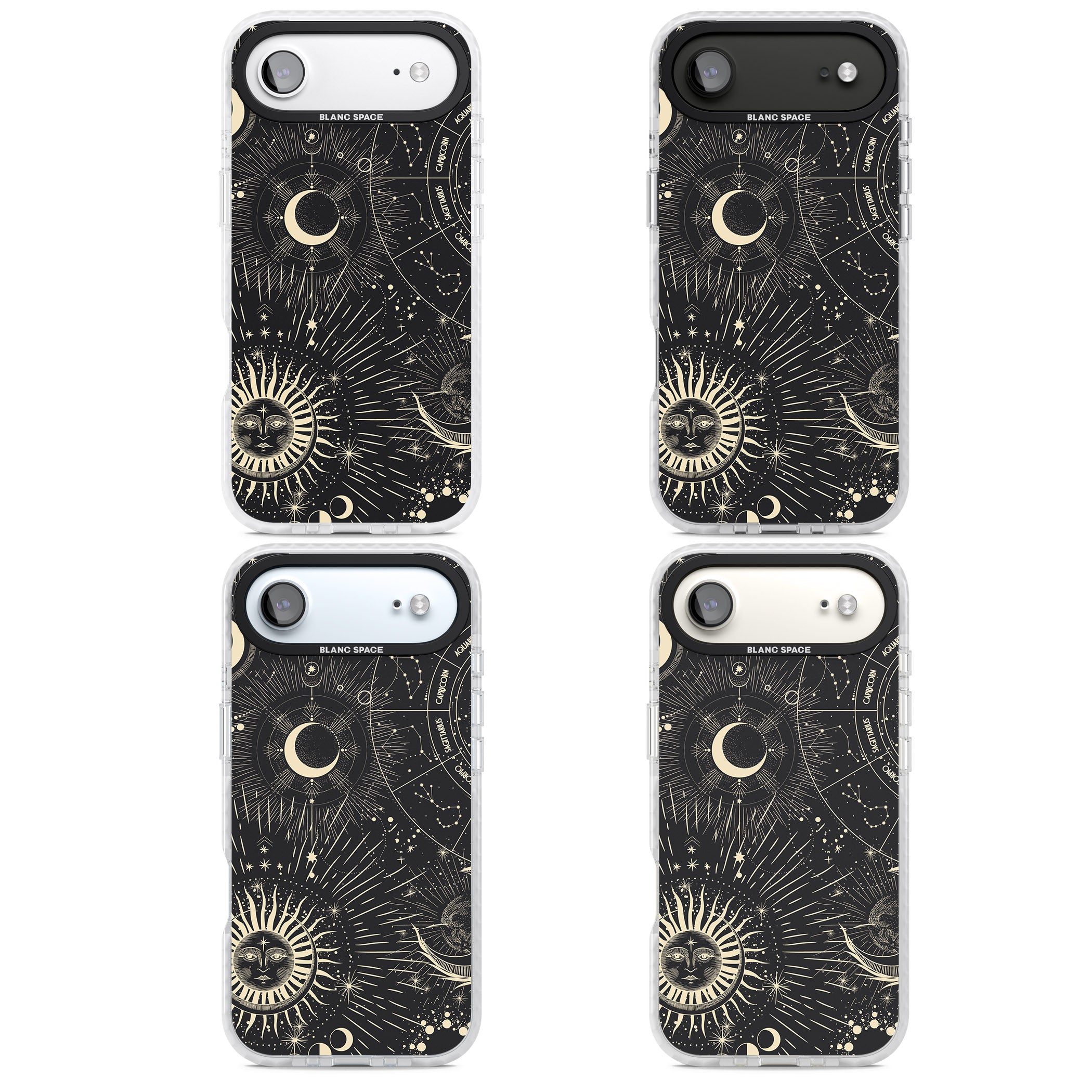Cosmic Sun & Symbols Zodiac iPhone 17 Air Impact Clear Phone Case APT Impact Protection